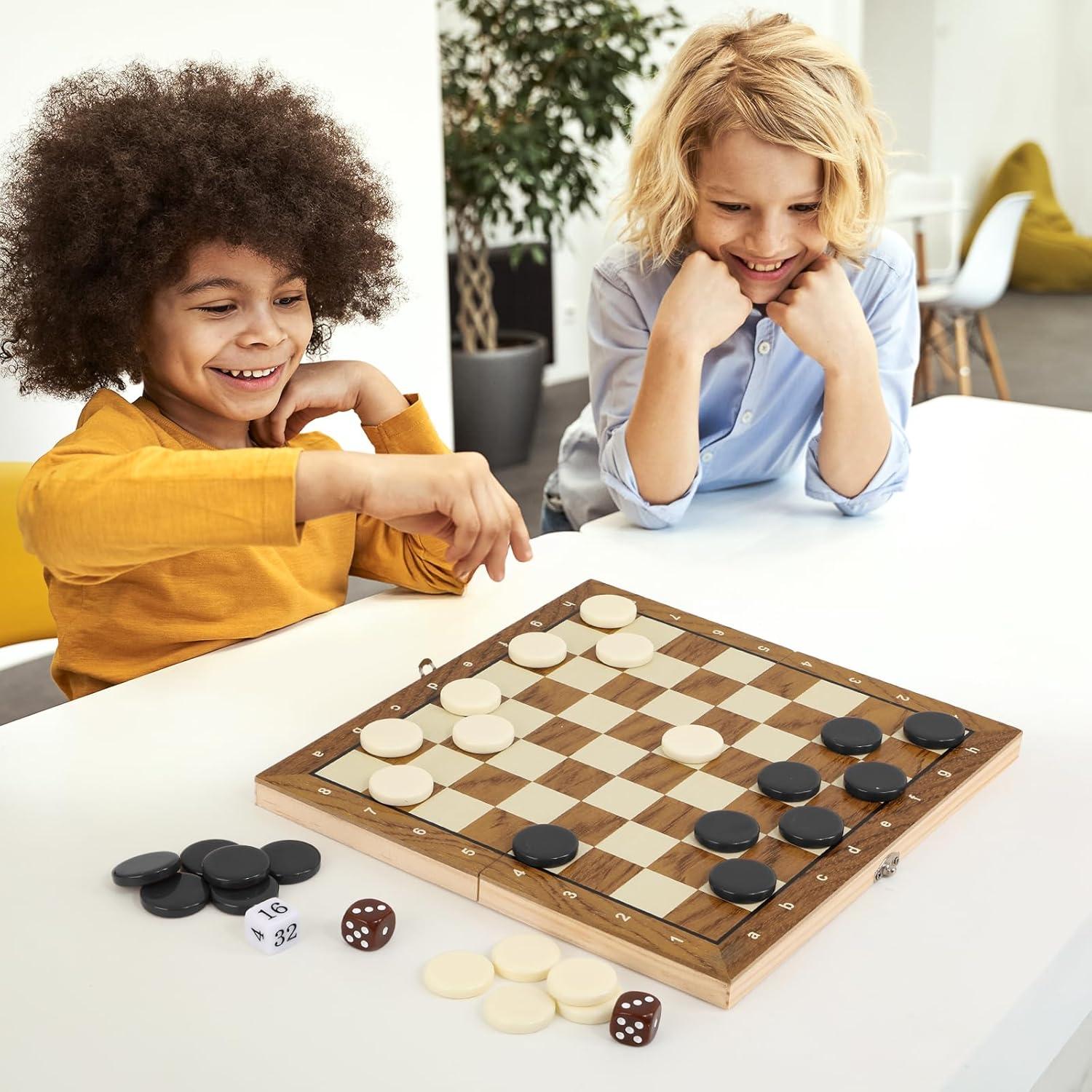 Juego de 30 Piezas de Cerámica para Ajedrez y Damas Hellpnoom