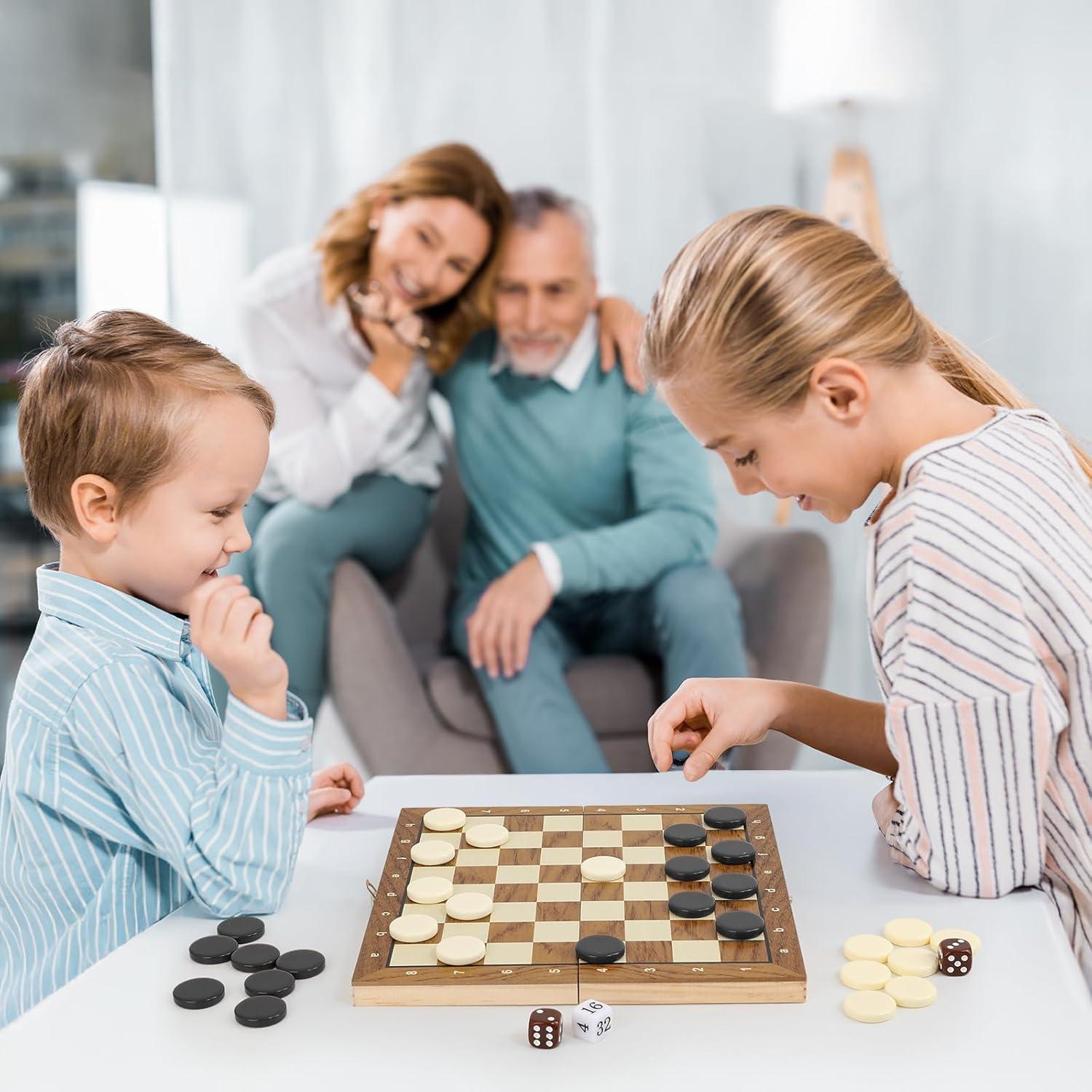 Juego de 30 Piezas de Cerámica para Ajedrez y Damas Hellpnoom