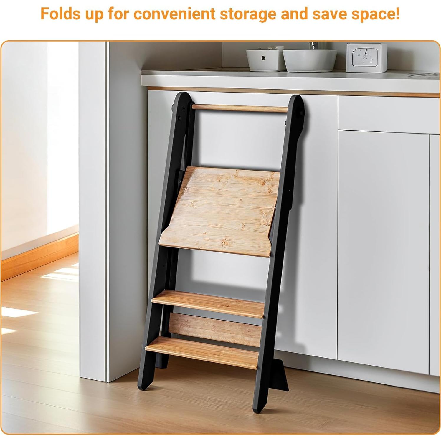 Torre de Aprendizaje Plegable COSYLAND - Taburete Ajustable para Niños