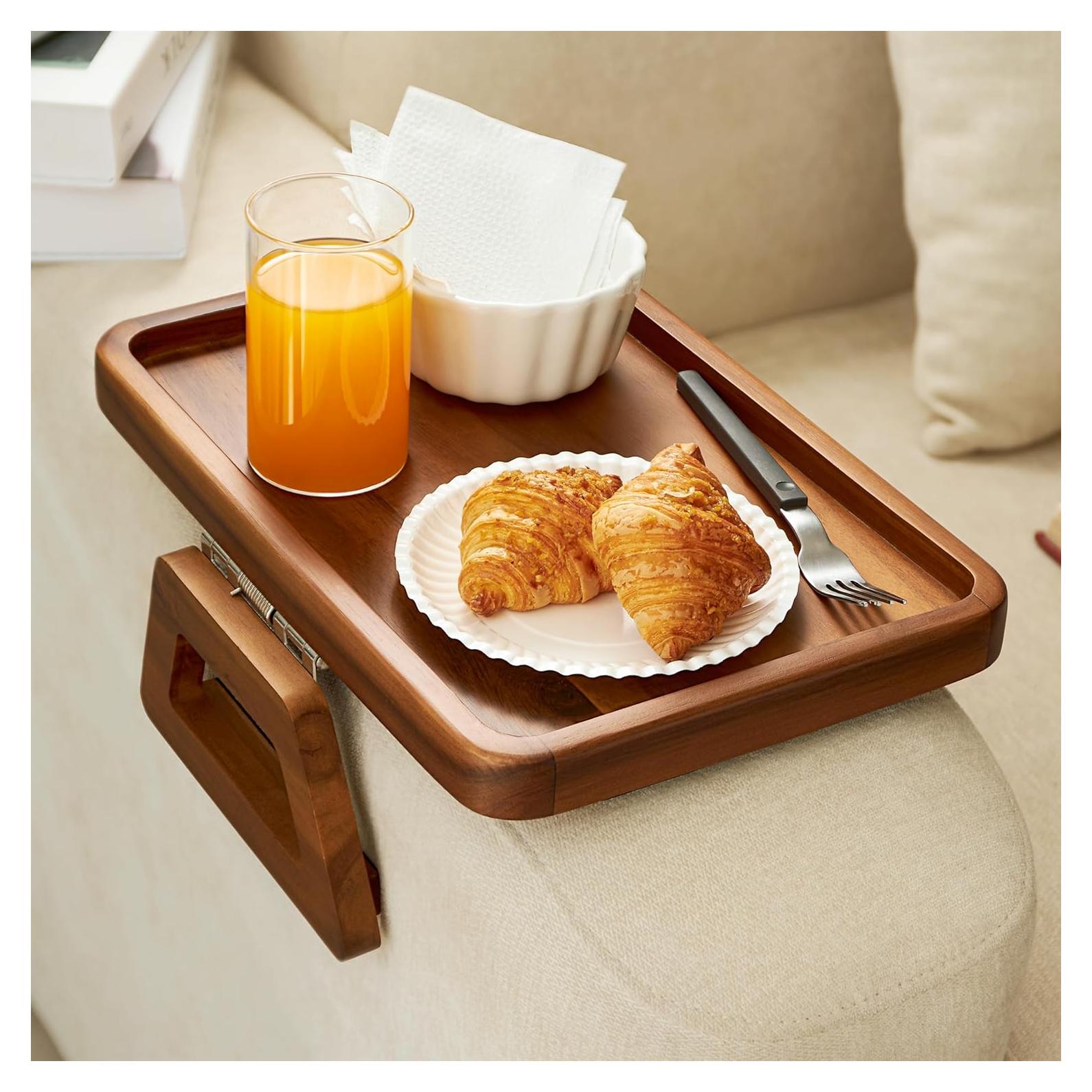 Mesa de Brazo de Sofá Tinamo AT01 - Madera Acacia Plegable