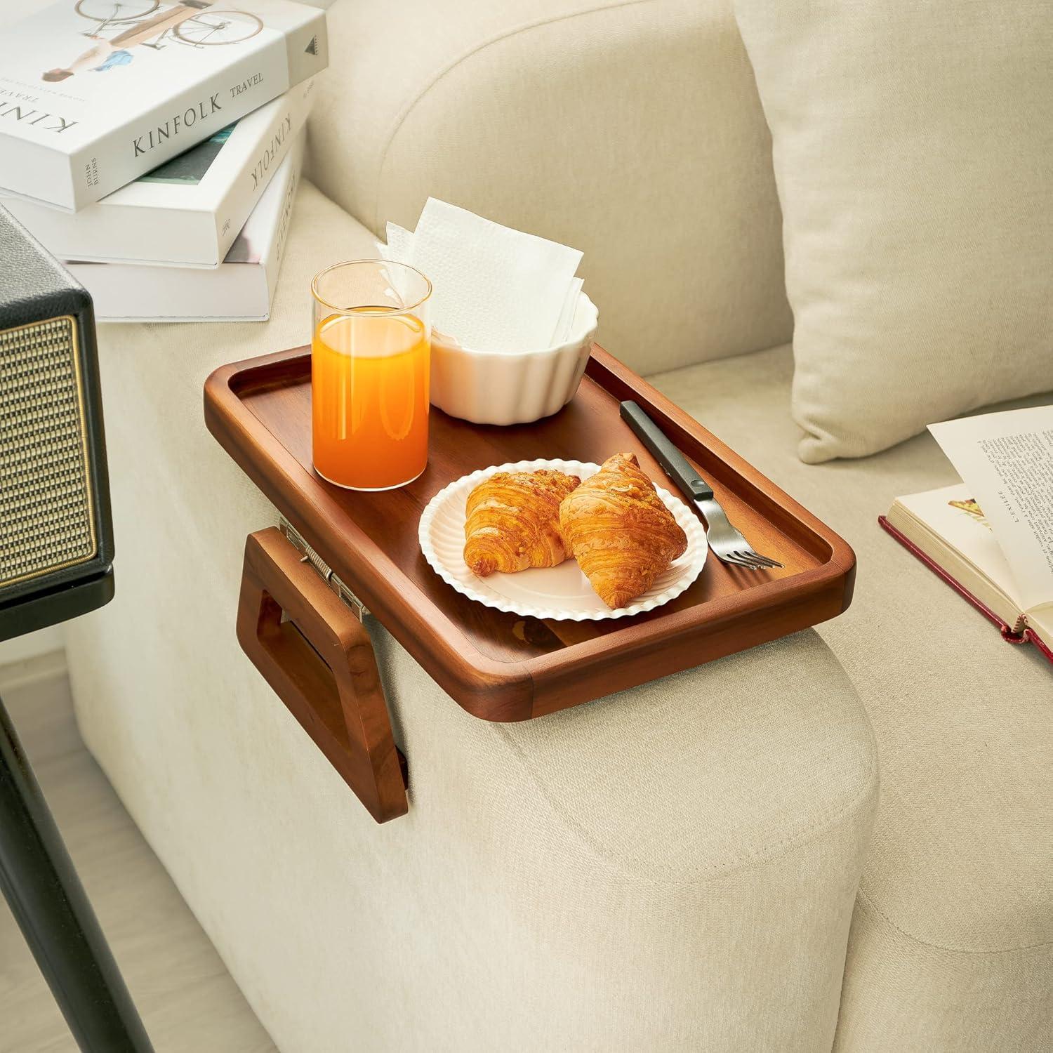 Mesa de Brazo de Sofá Tinamo AT01 - Madera Acacia Plegable