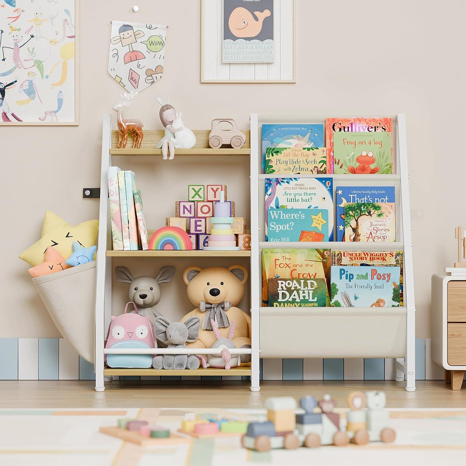 Estantería de Libros y Juguetes LATIBELL 3 Niveles Madera Clara