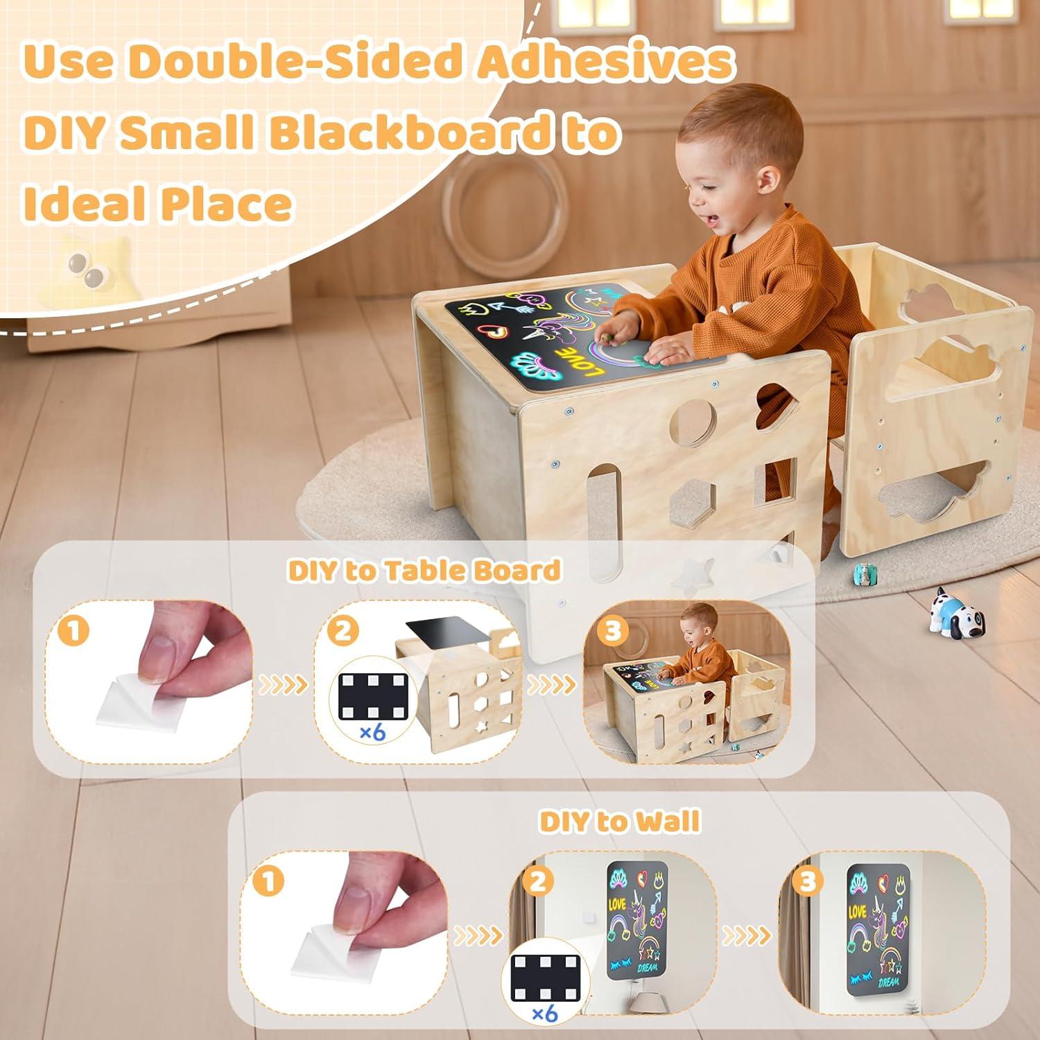 Conjunto Mesa y Silla Montessori Satisure para Niños 1-3 Años