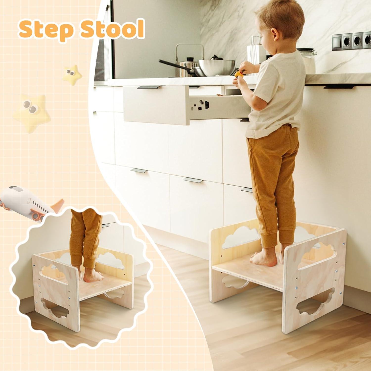 Conjunto Mesa y Silla Montessori Satisure para Niños 1-3 Años