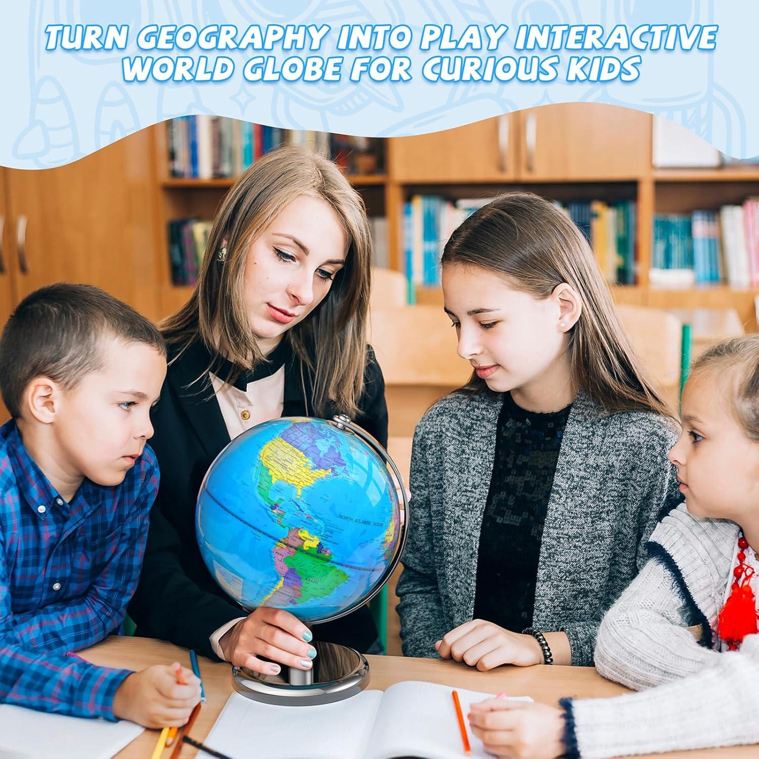 Globo Terráqueo Iluminado Voxelure 20.32 cm para Niños