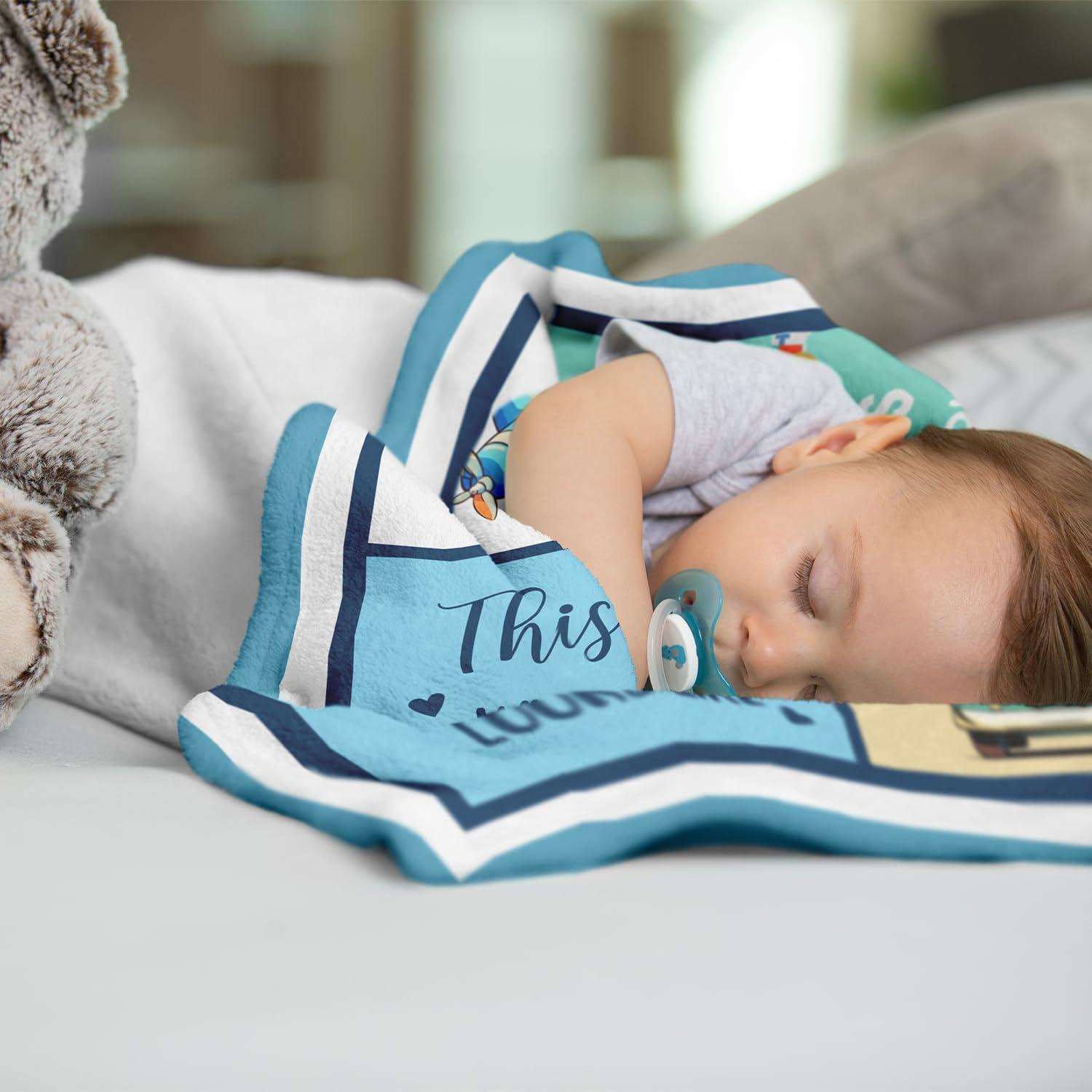 Manta de Cumpleaños para Niño 1 Año Solzien 127x102cm Franela