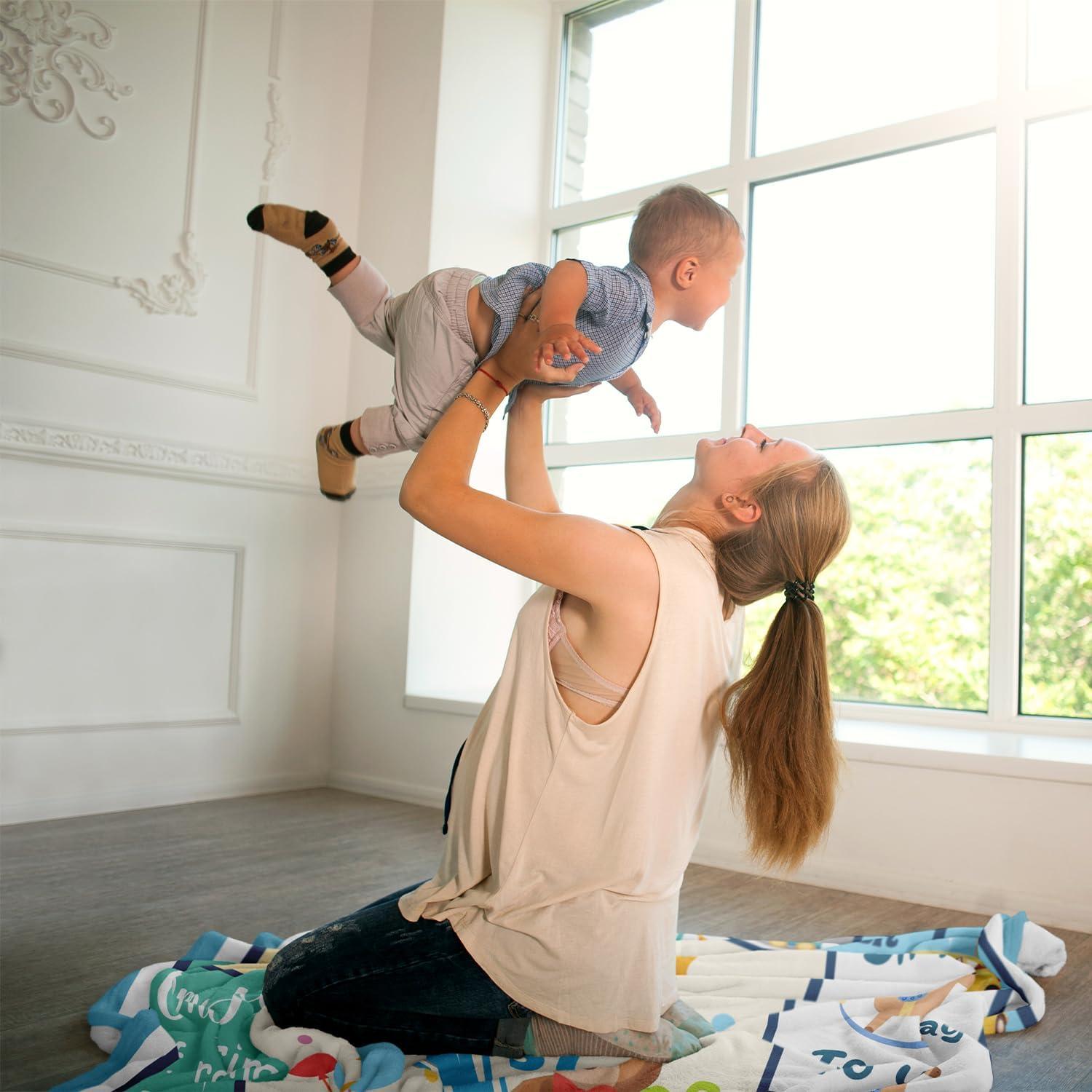 Manta de Cumpleaños para Niño 1 Año Solzien 127x102cm Franela
