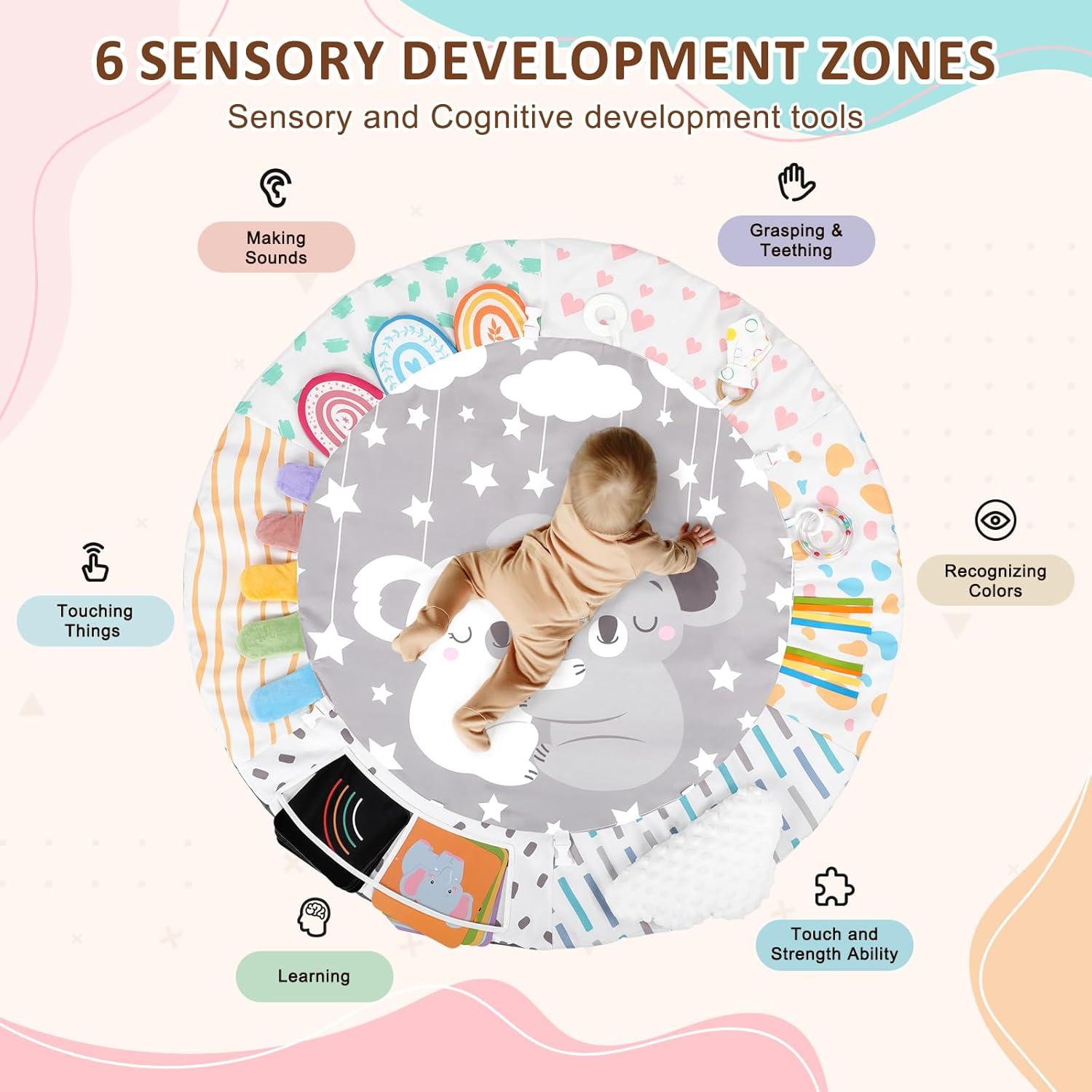 Gimnasio de Juego para Bebés Foryoomi Koala Gris 7 Juguetes