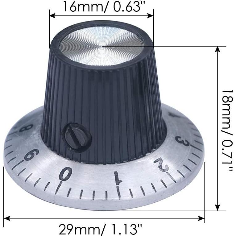 Perillas de Control de Volumen mxuteuk 6 Pcs 29x18mm Guitarra