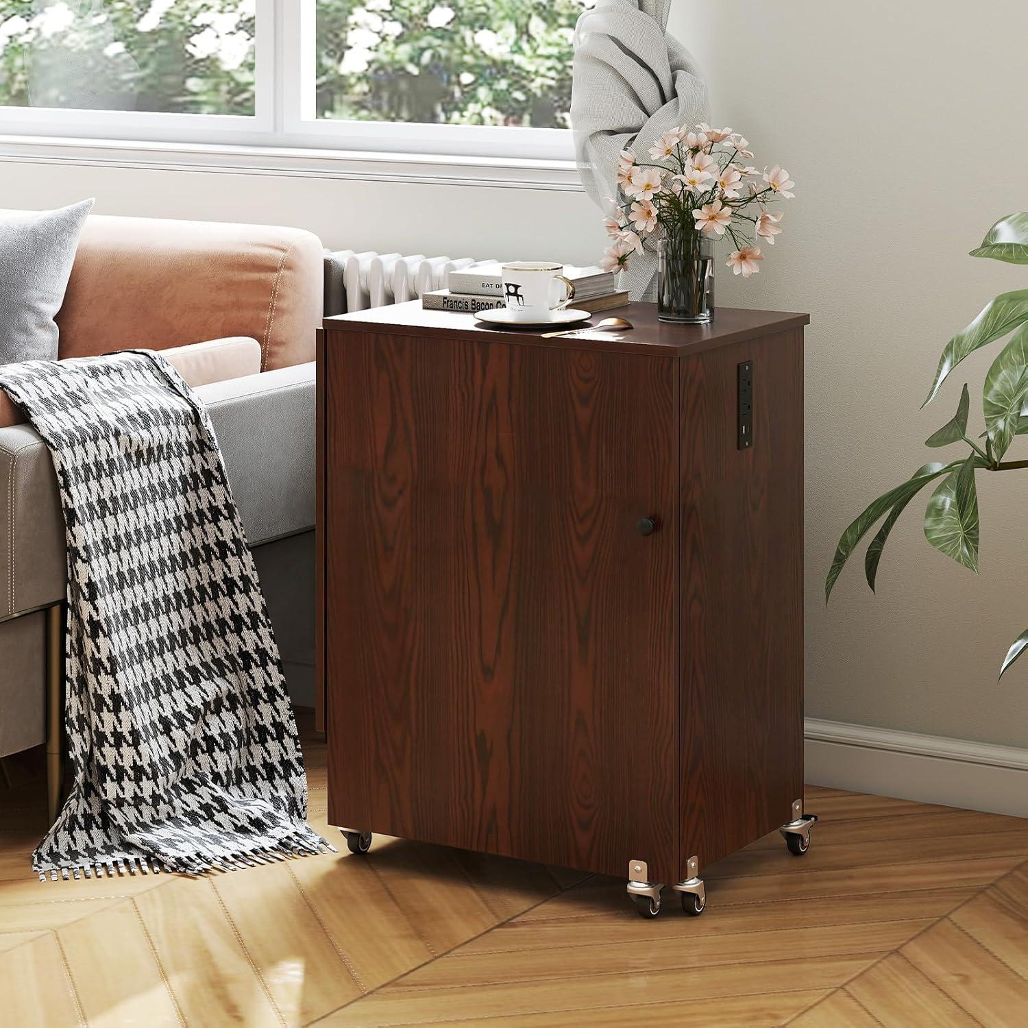 Mesa de Costura Plegable DORTALA con Estación de Carga y Almacenamiento