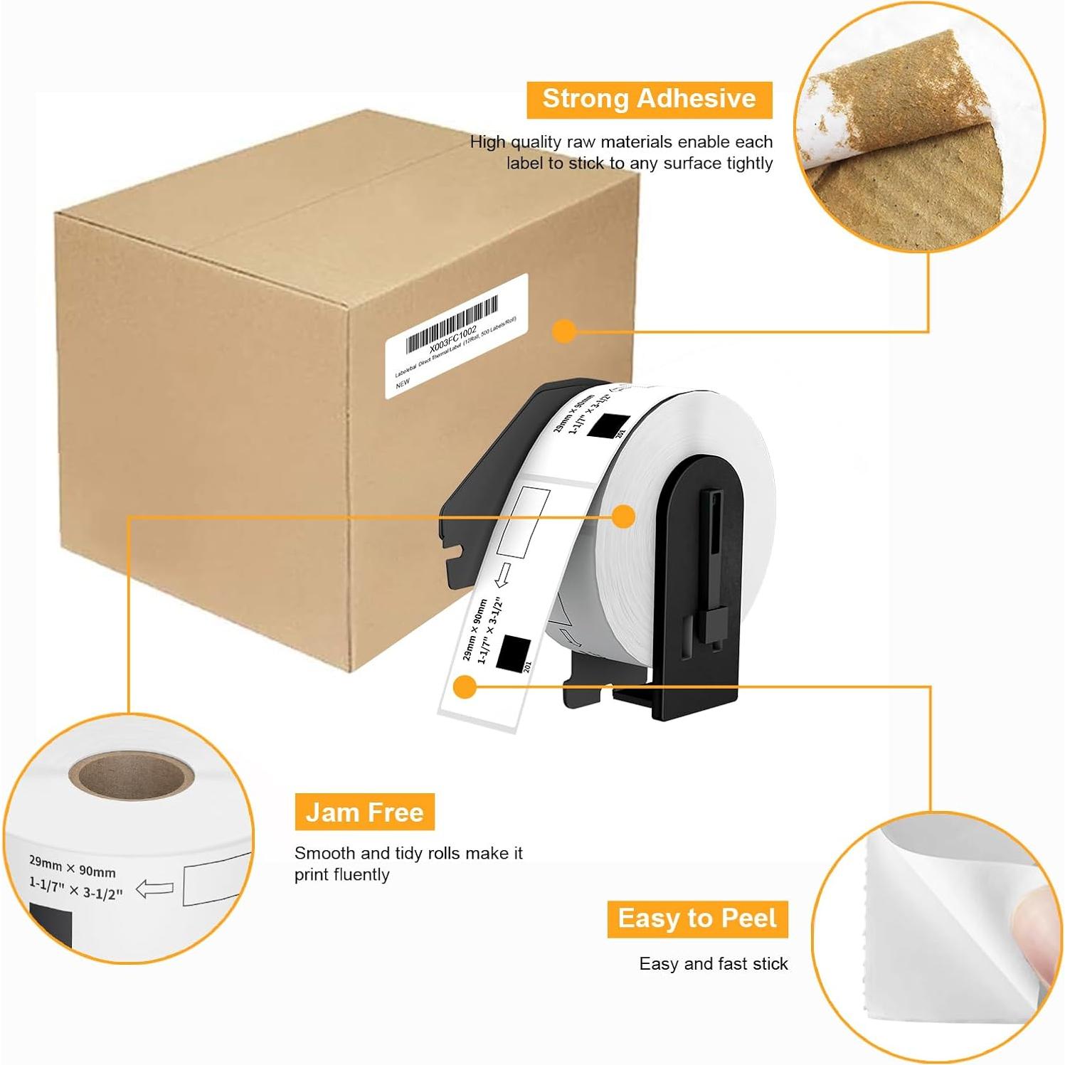 Etiquetas Térmicas Labelebal 1-1/7" x 3-1/2" 4800 Unidades