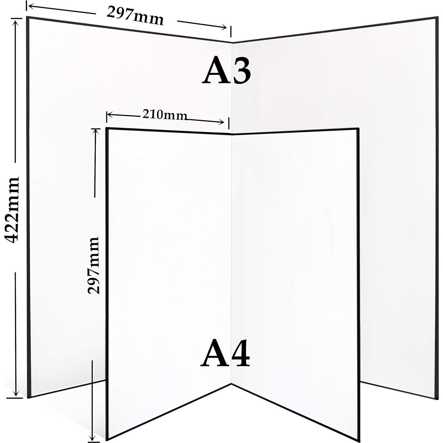 Reflector de Luz 3 en 1 A3 Cartón Plegable - Negro, Plata, Blanco