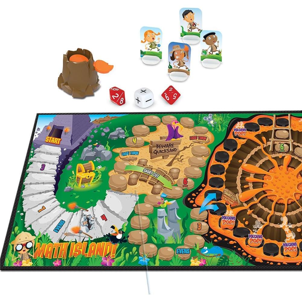 Learning Resources Math Island Addition & Subtraction Game - Math Manipulatives, Educational Board Toys, Classroom Flash Cards , Volcano Toy, STEM Kids, Gifts for Boys And Girls , Montessori