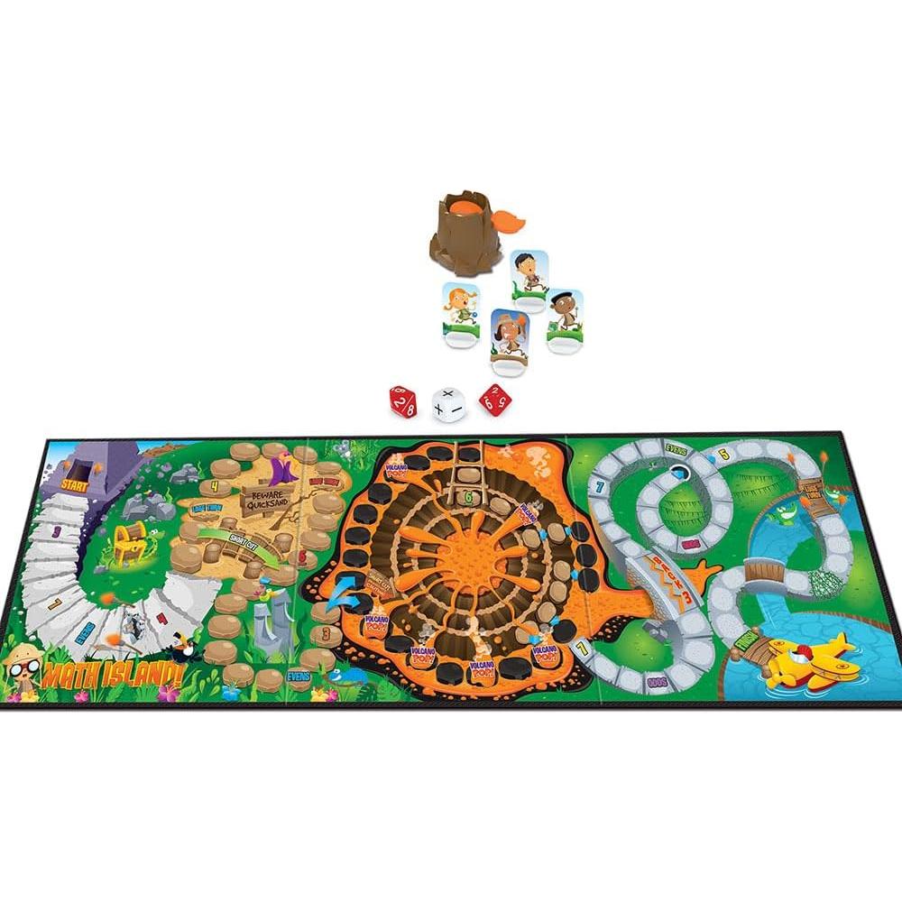 Learning Resources Math Island Addition & Subtraction Game - Math Manipulatives, Educational Board Toys, Classroom Flash Cards , Volcano Toy, STEM Kids, Gifts for Boys And Girls , Montessori