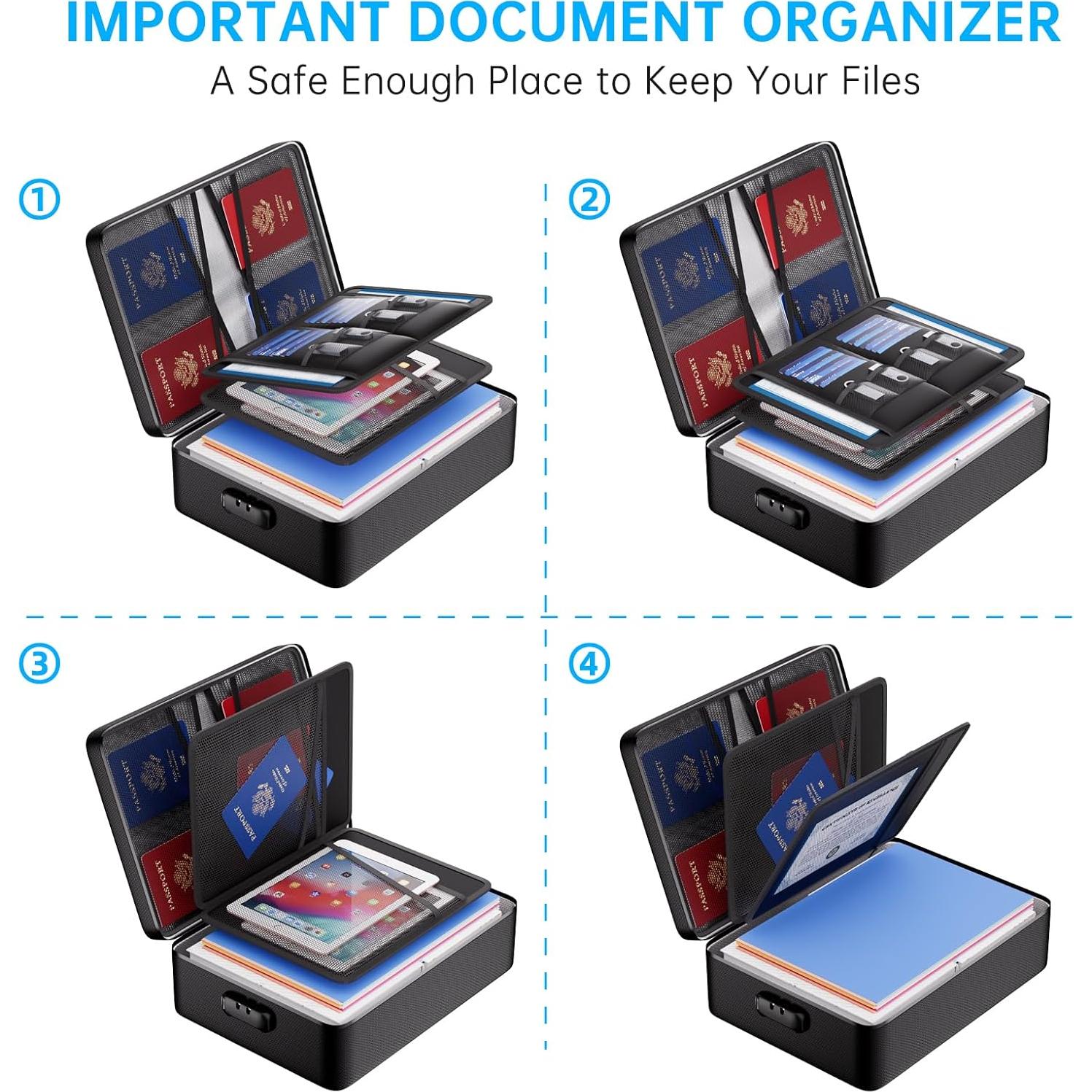 Bolsa Documentos Ignífuga ENGPOW 5200°F con Cerradura