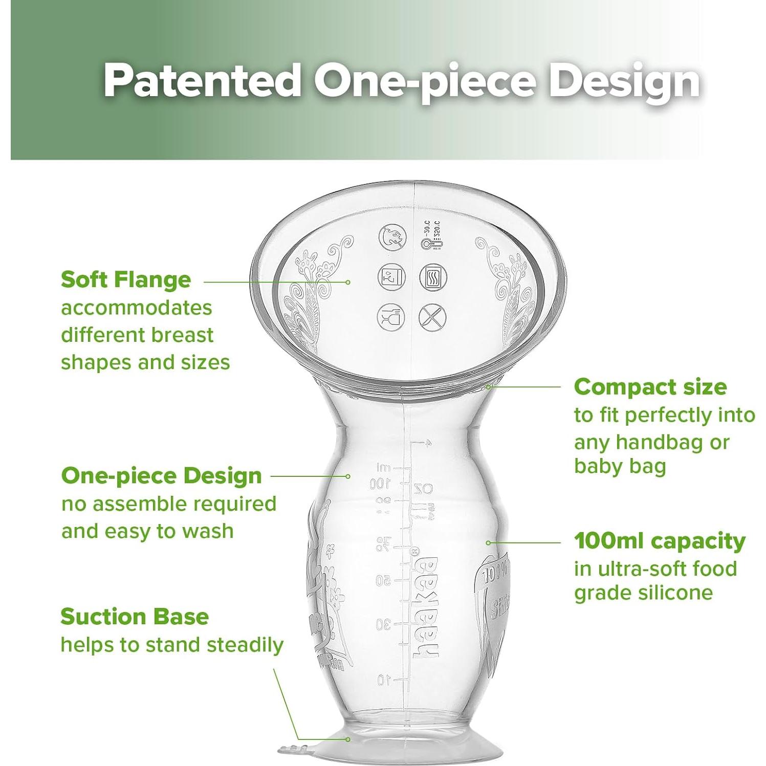 Bomba de Pecho Manual Haakaa 118ml Rosa con Tapa de Silicona