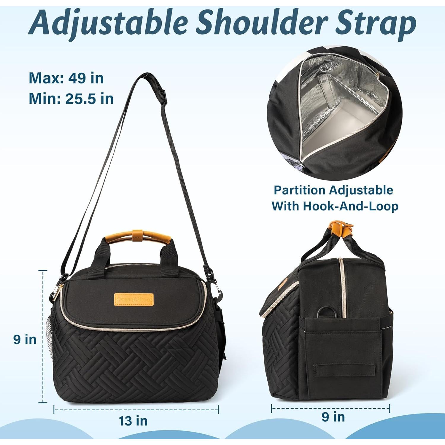 Bolsa de Extractor de Leche CarryWise con Enfriador para 6 Botellas