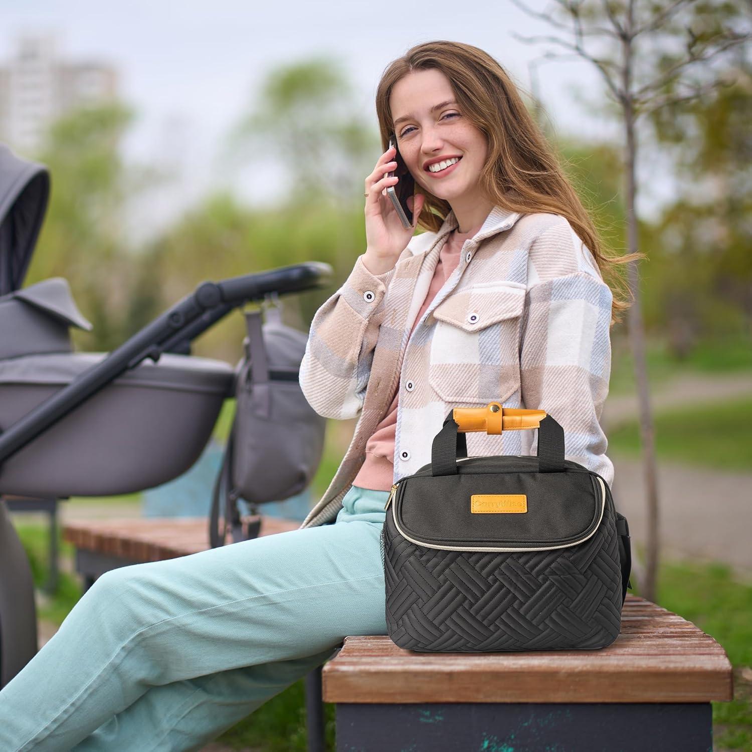 Bolsa de Extractor de Leche CarryWise con Enfriador para 6 Botellas