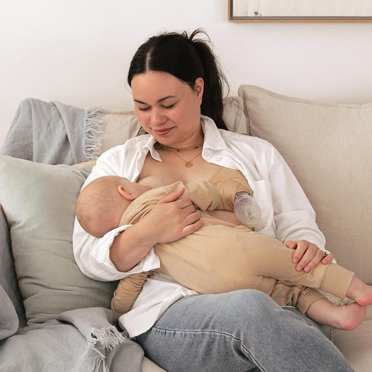Bomba Manual de Pecho Haakaa 100ml Sonrosado con Tapa Silicona