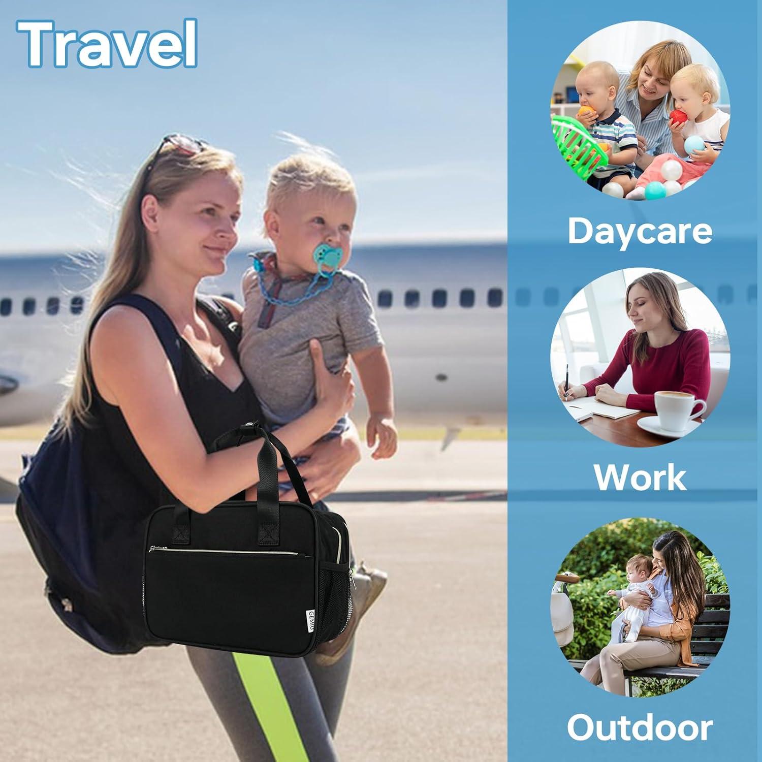 Bolsa de Enfriamiento de Leche Materna GEMIU Negra 6 Botellas 266ml