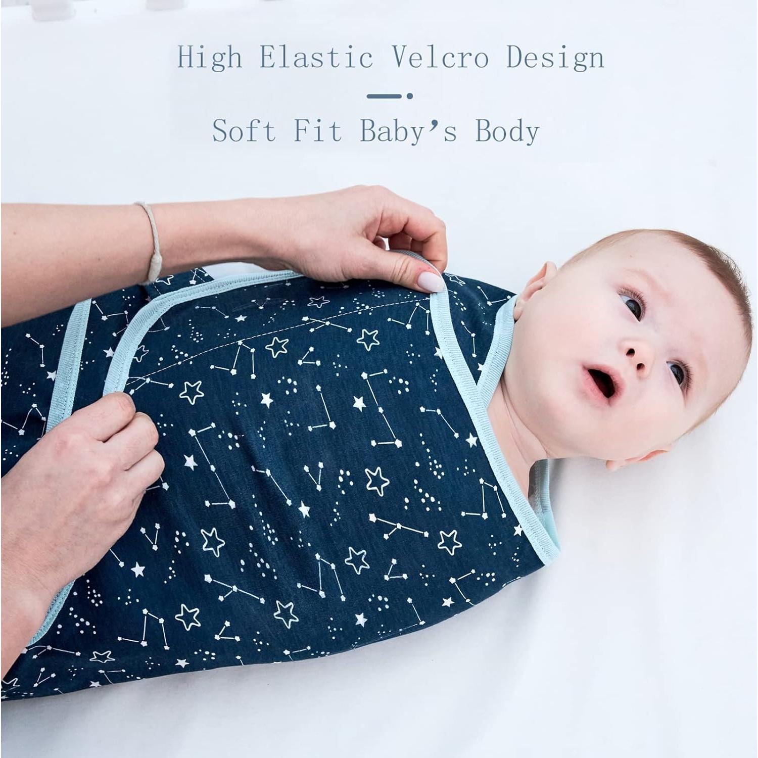 Sacos de Arrullo Insular 100% Algodón para Bebés 0-3M - 3 Pack