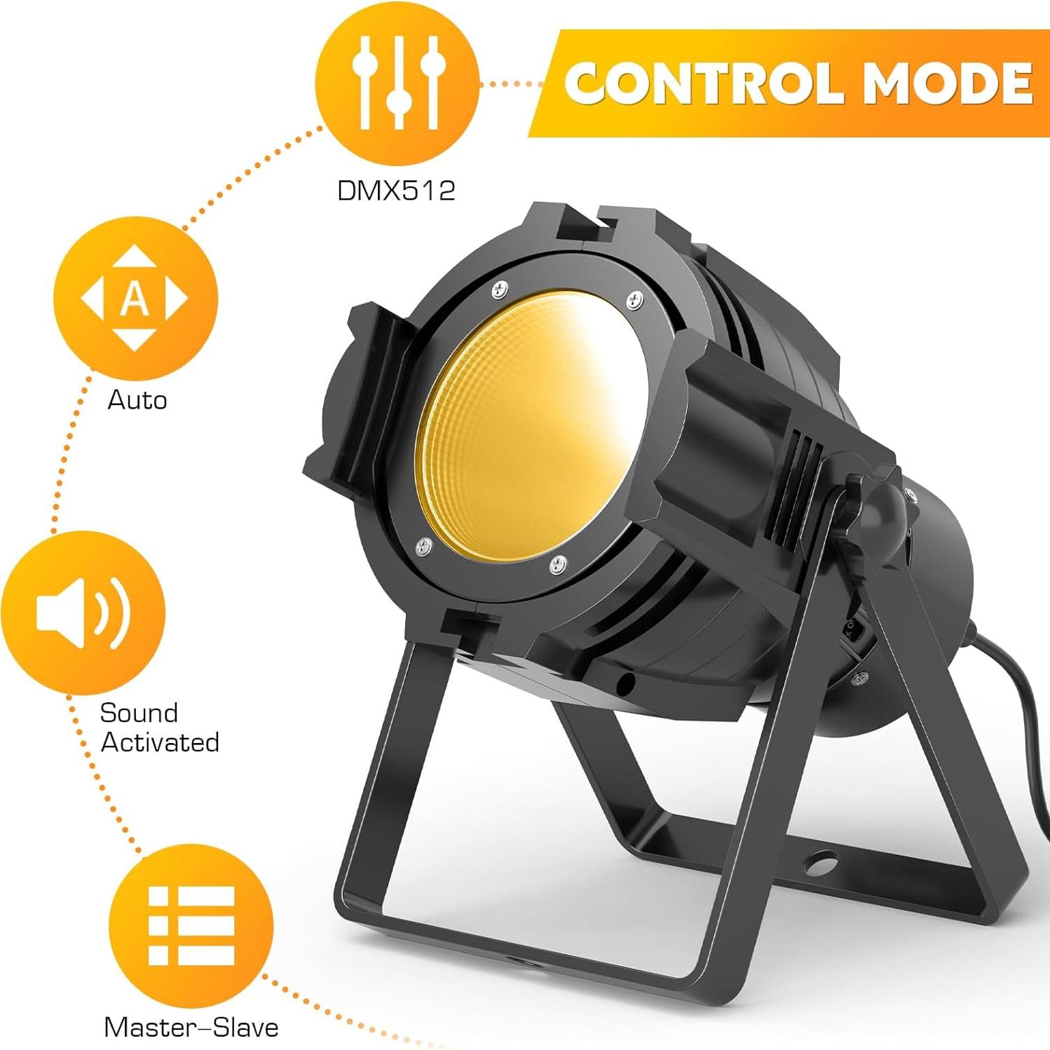 2 Focos COB 80W HOLDLAMP Luz de Escenario DMX Metal