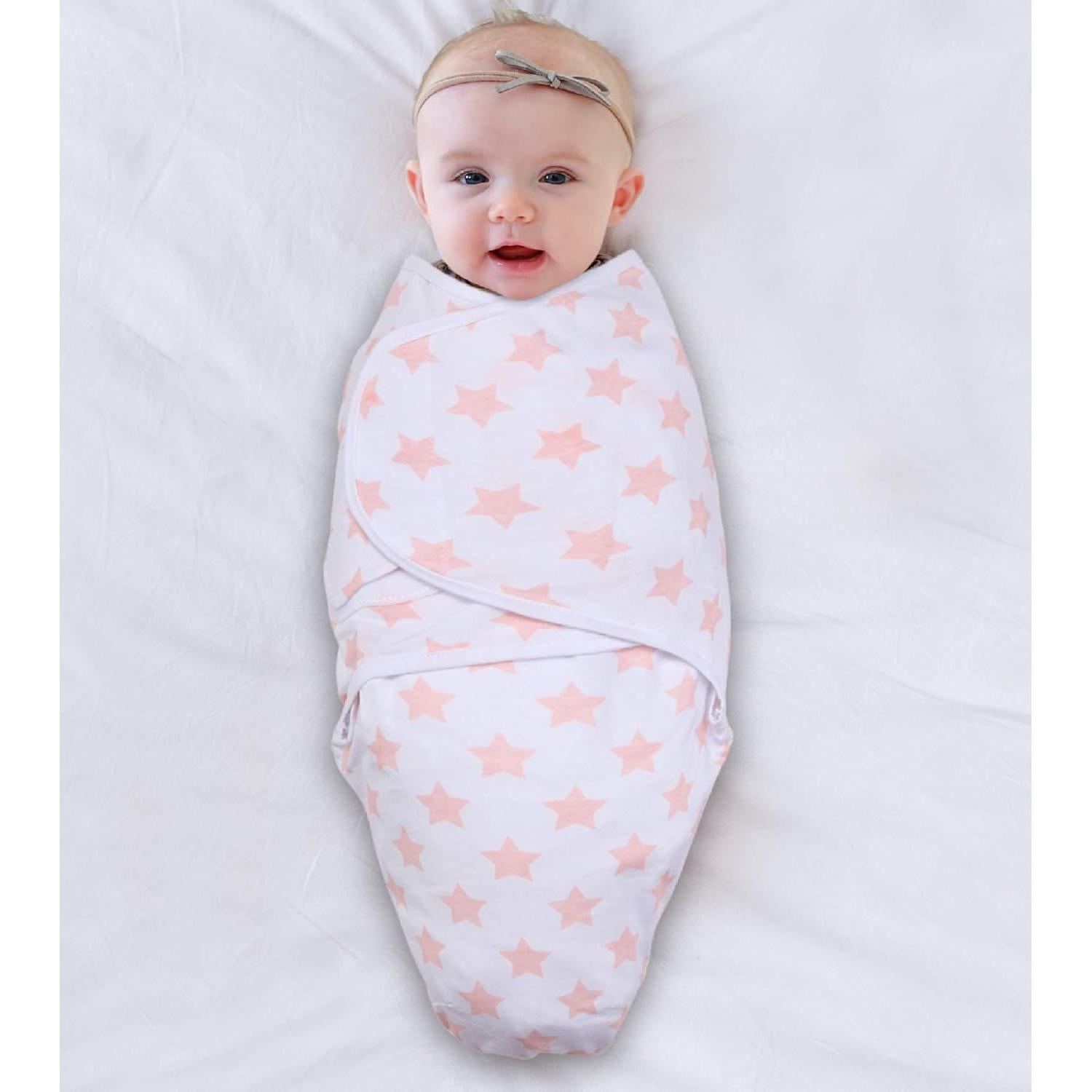 Juego de mantas de swaddle The Peanutshell 3 unidades Floral Rosa