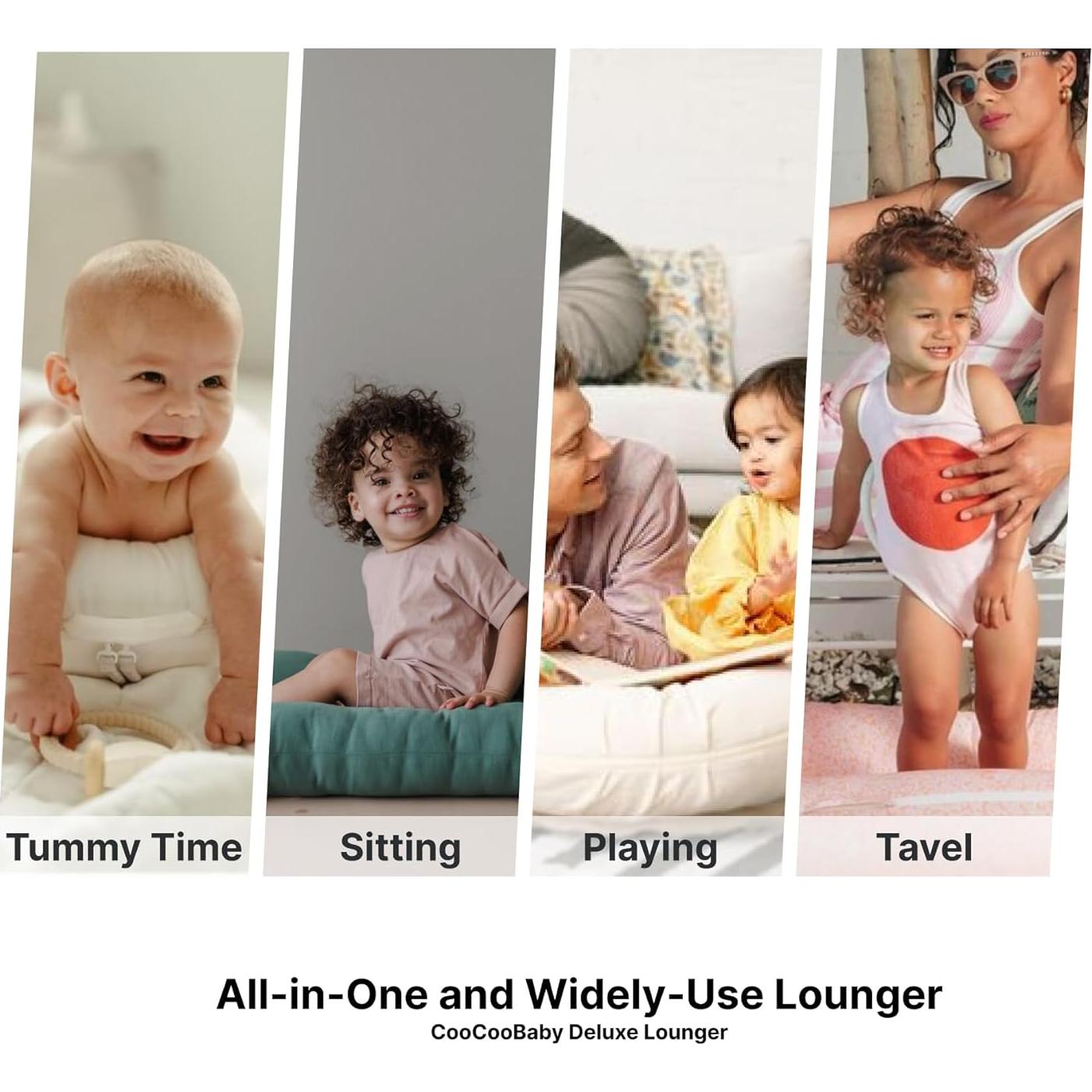 Sofá para Bebés CooCooBaby 100% Algodón Transpirable Azul