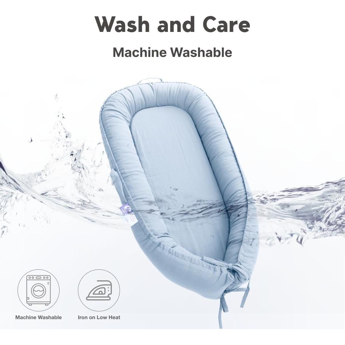 Sofá para Bebés CooCooBaby 100% Algodón Transpirable Azul