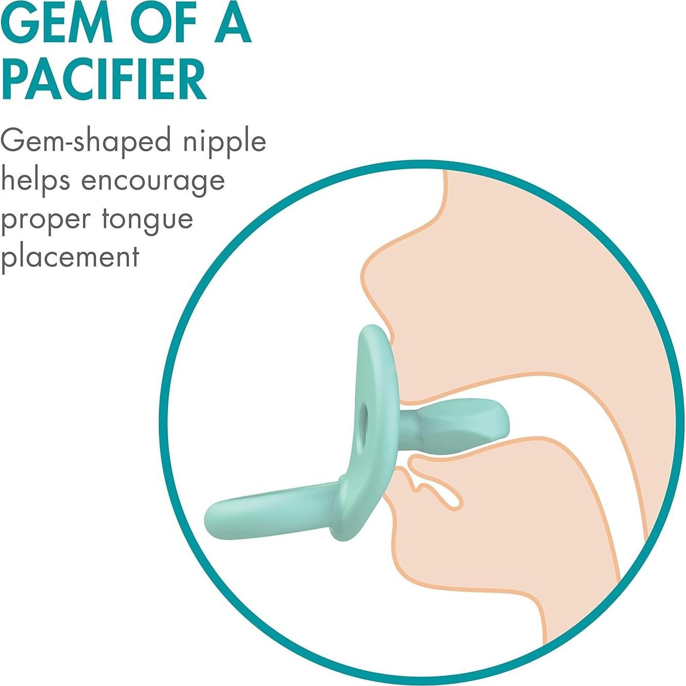 Chupete Ortodóntico Boon Jewl de Silicona - 4 Unidades 3-6 Meses