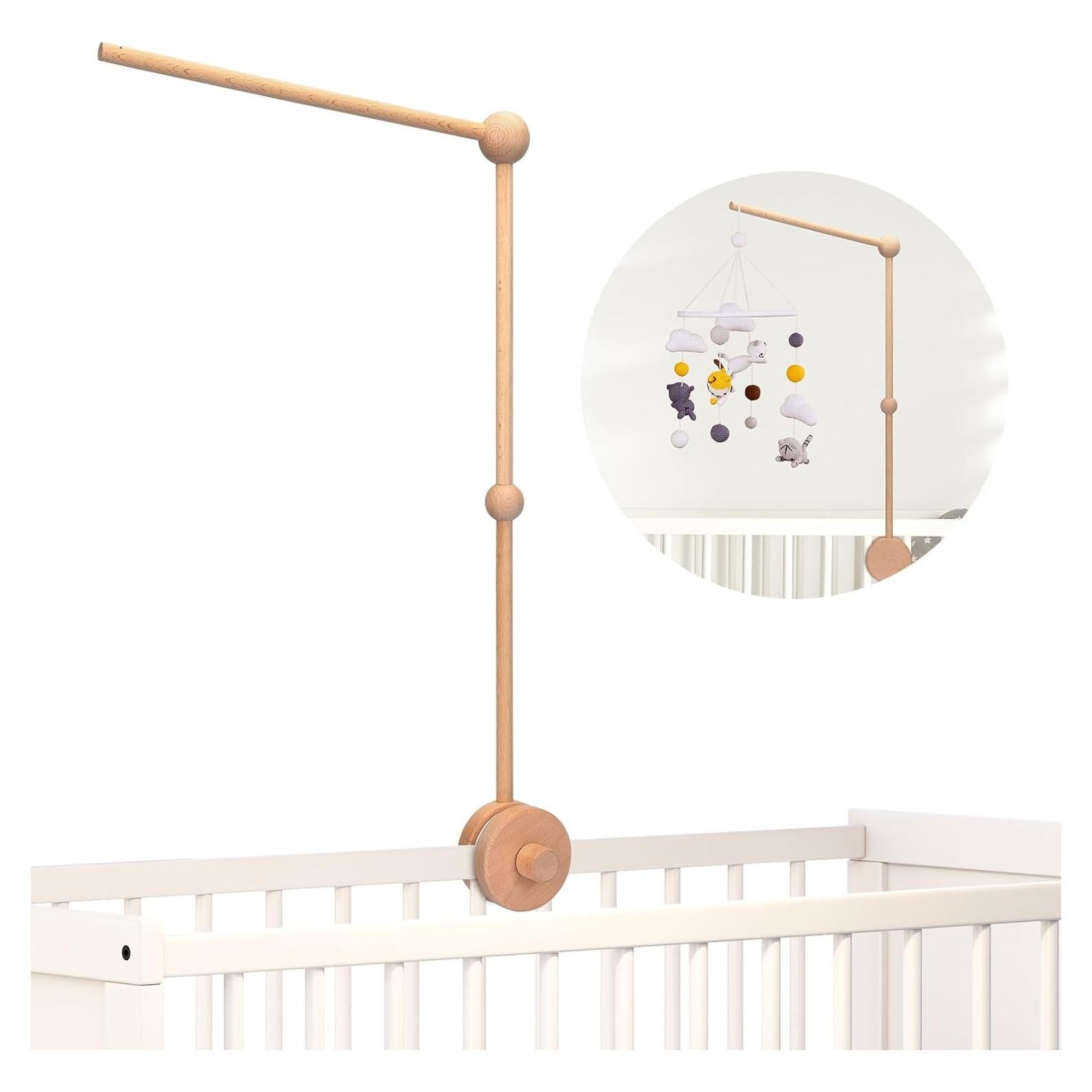 Brazo de Móvil de Madera YOUQIAN para Cuna - Soporte Ajustable