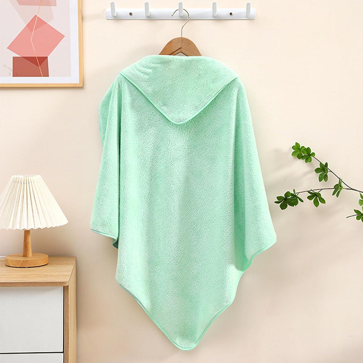 Toalla con Capucha para Bebés IFaryMes Verde 80x80 cm Ultra Absorbente