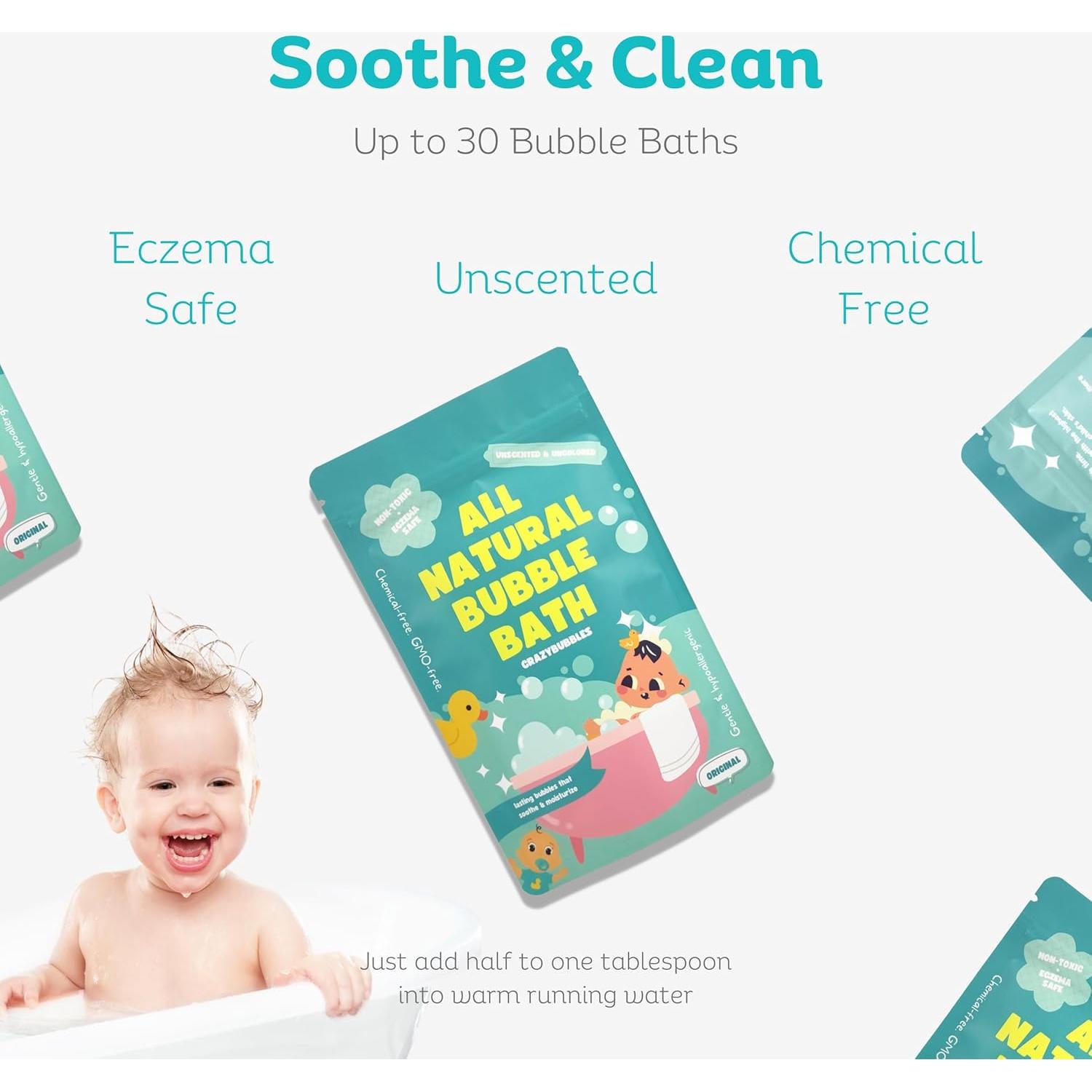 Baño de Burbujas Natural CrazyBubbles 199.5g Hipoalergénico