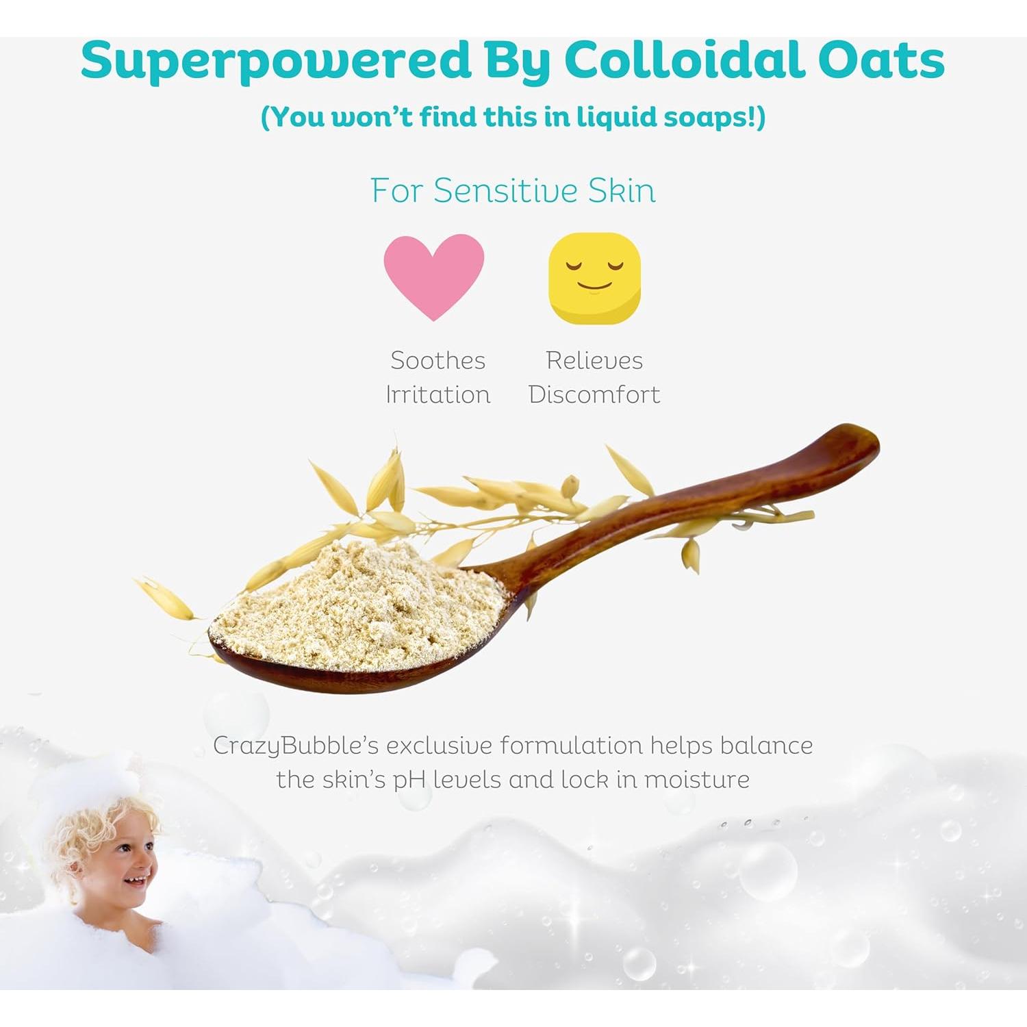 Baño de Burbujas Natural CrazyBubbles 199.5g Hipoalergénico