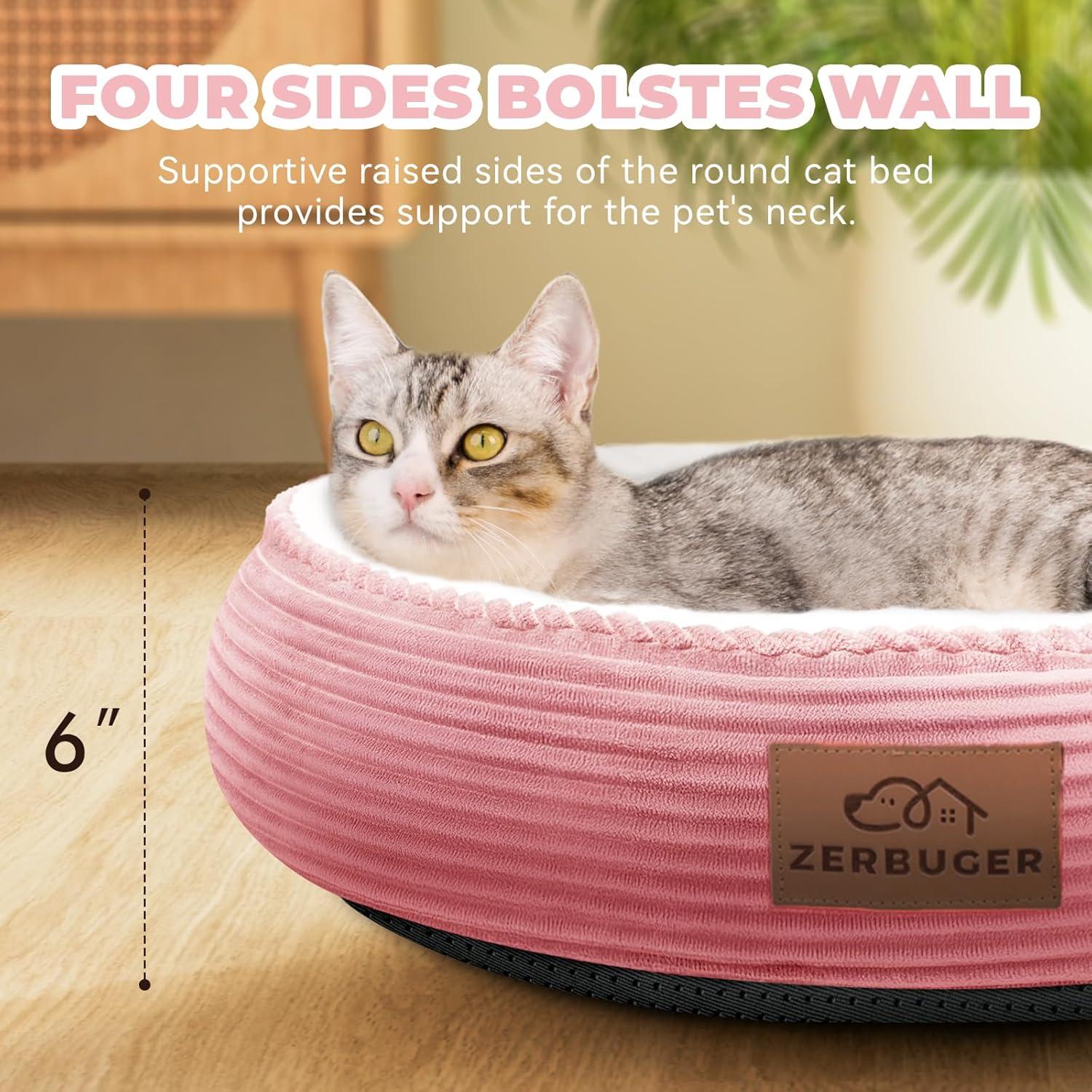 Cama Lavable para Gatos Zerbuger 50,8 cm Rosa Antideslizante