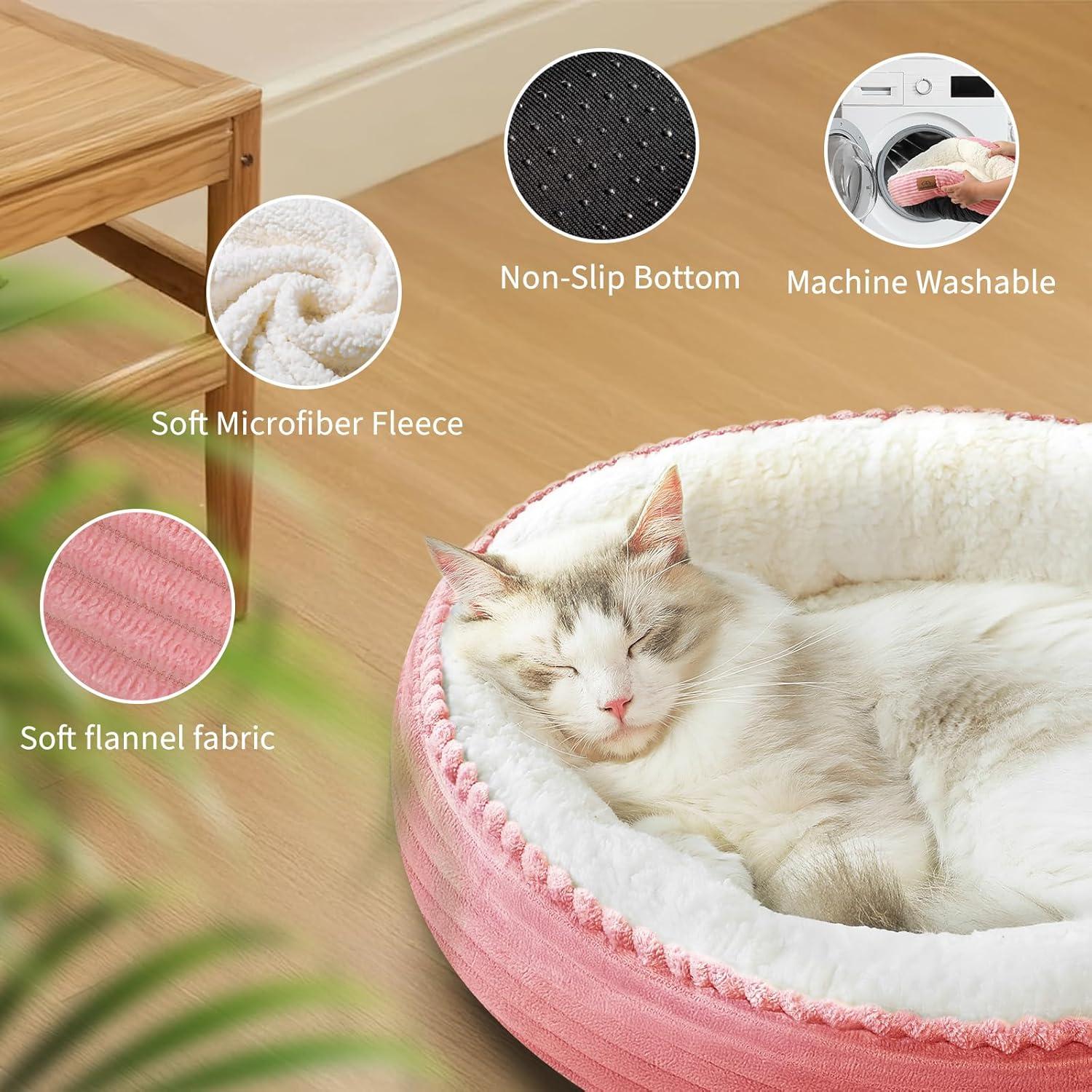 Cama Lavable para Gatos Zerbuger 50,8 cm Rosa Antideslizante