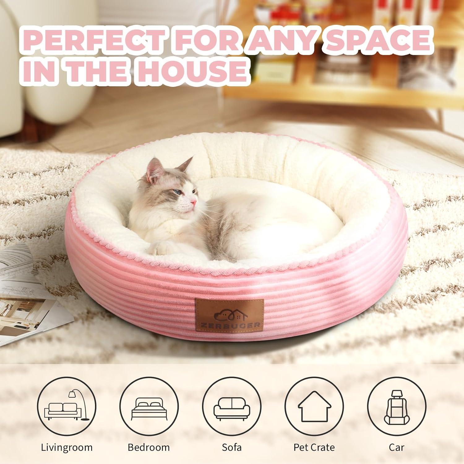 Cama Lavable para Gatos Zerbuger 50,8 cm Rosa Antideslizante