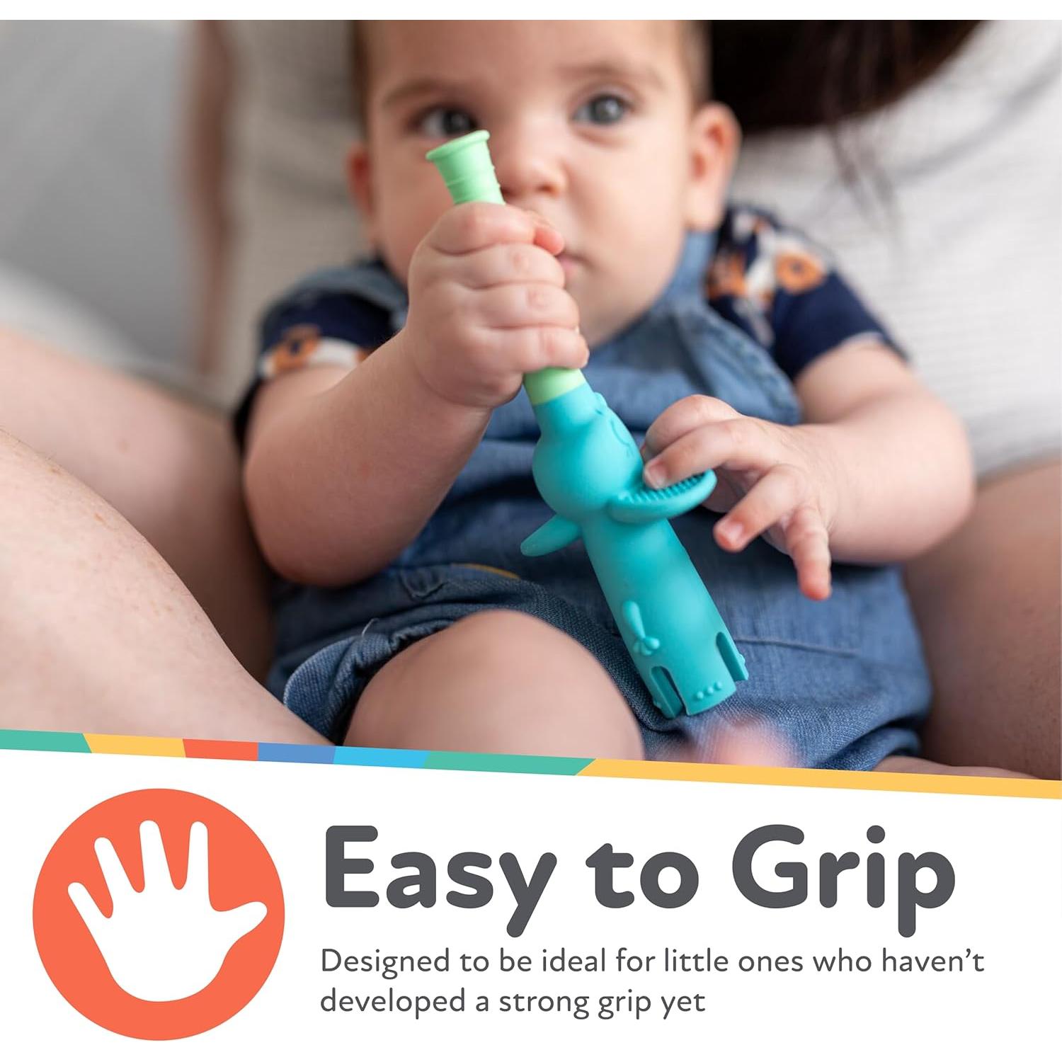 Mordedores de Dentición Nuby Tube Teether 2-Pack Elefante Jirafa