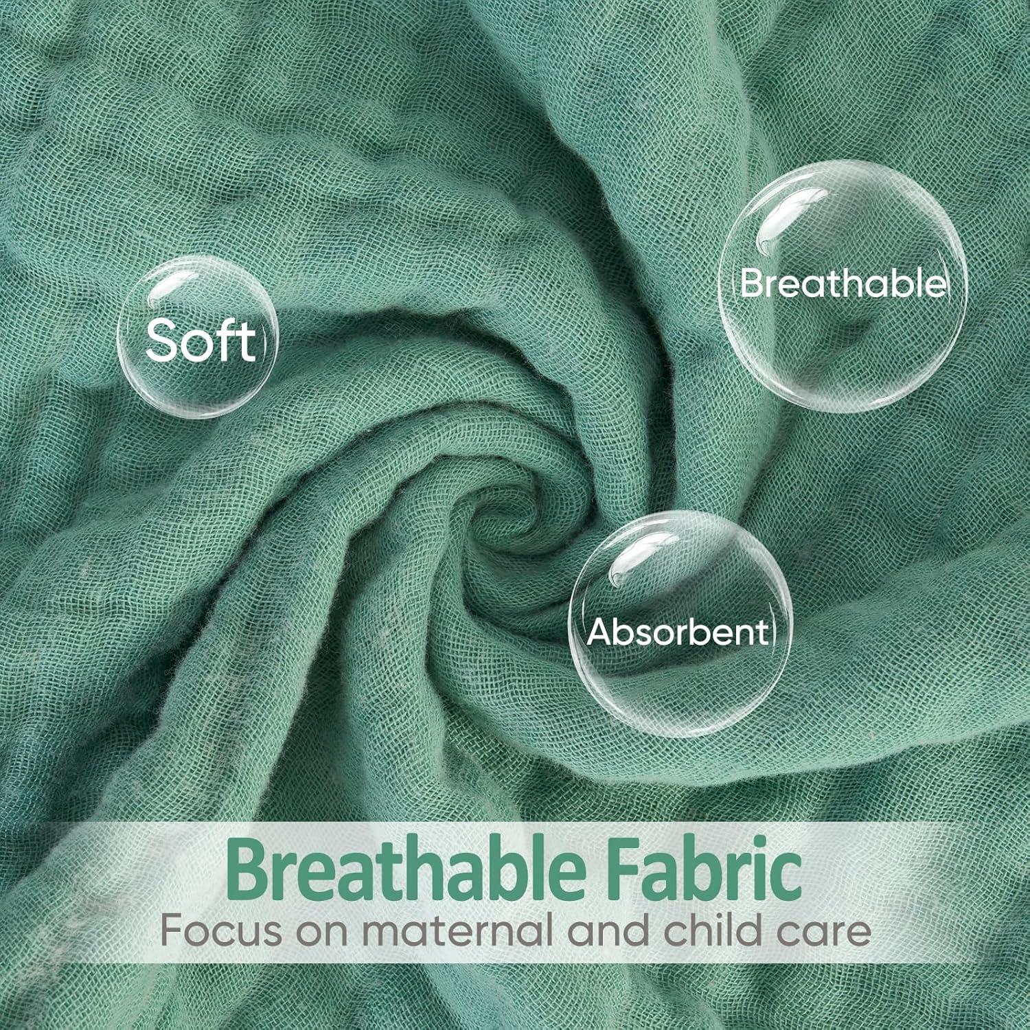 Paños de Eructo 100% Algodón MIGIOL - 12 Piezas Azul y Verde