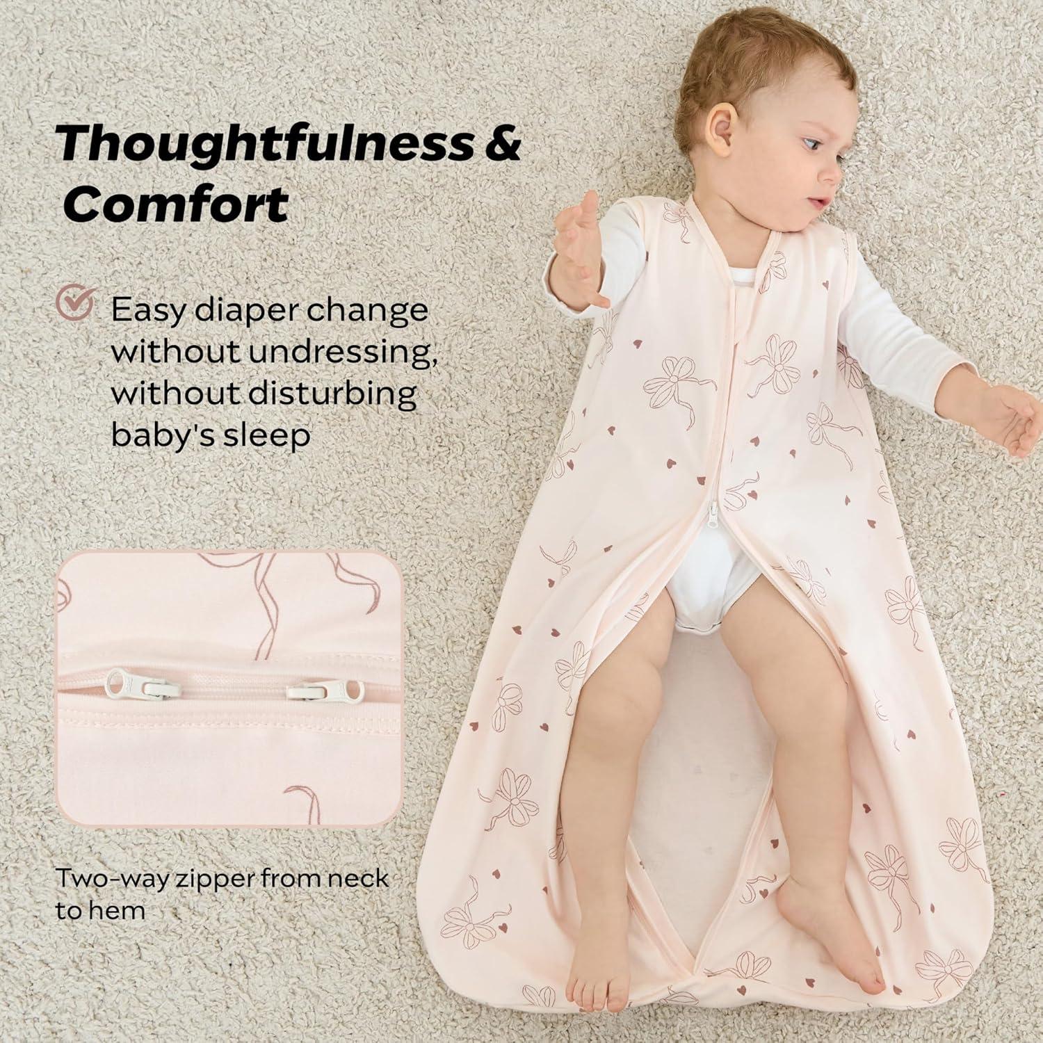 Saco de Sueño JELLYMONI Bebés 0-6 Meses 100% Algodón 3 Piezas