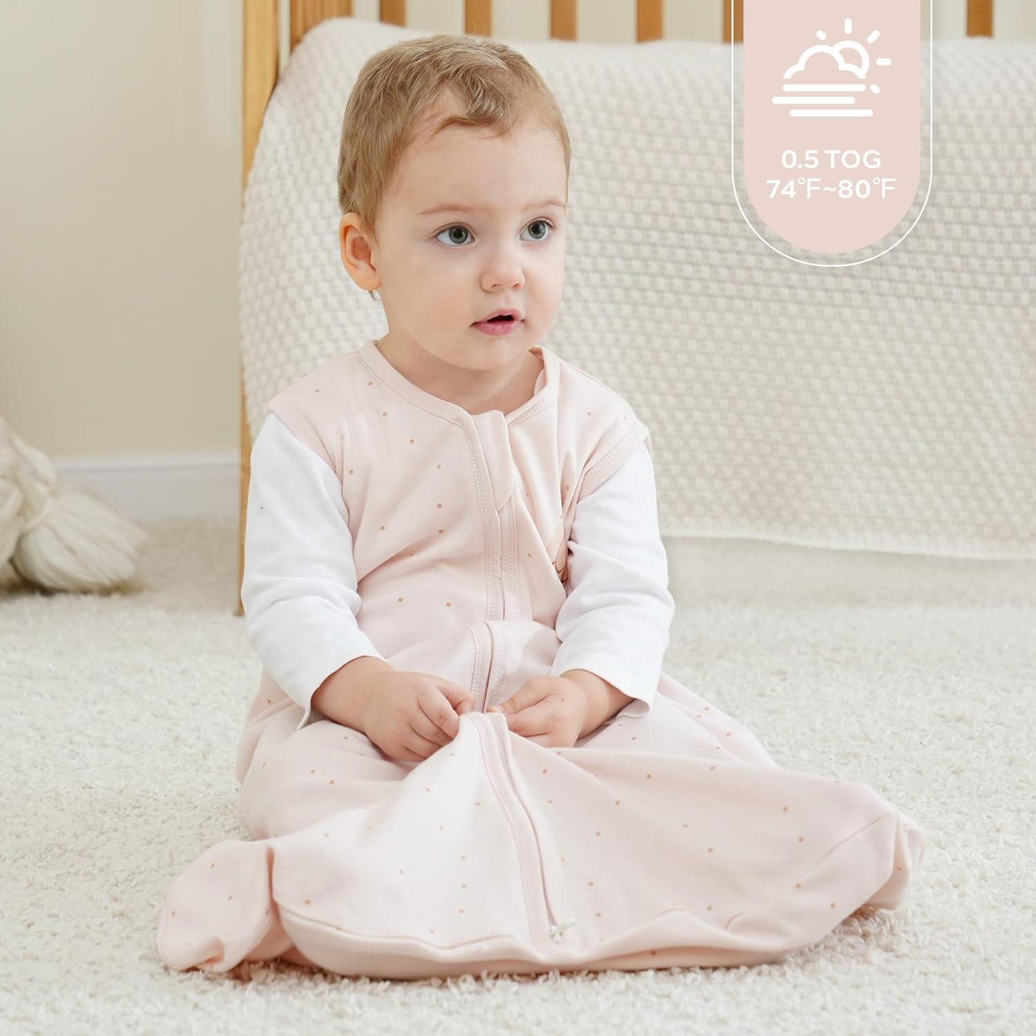 Saco de Sueño JELLYMONI Bebés 0-6 Meses 100% Algodón 3 Piezas