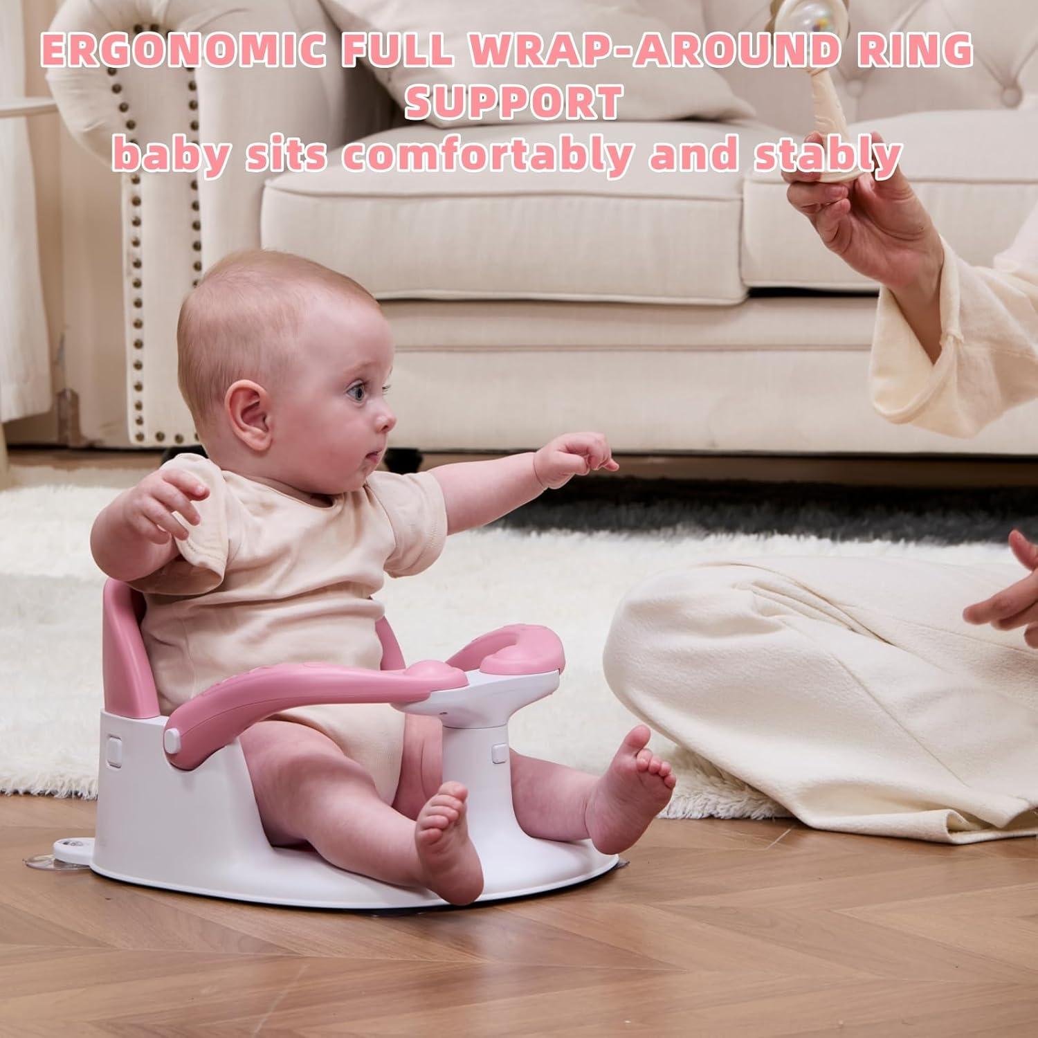 Asiento de Baño para Bebés Rosa - Con Alerta de Temperatura