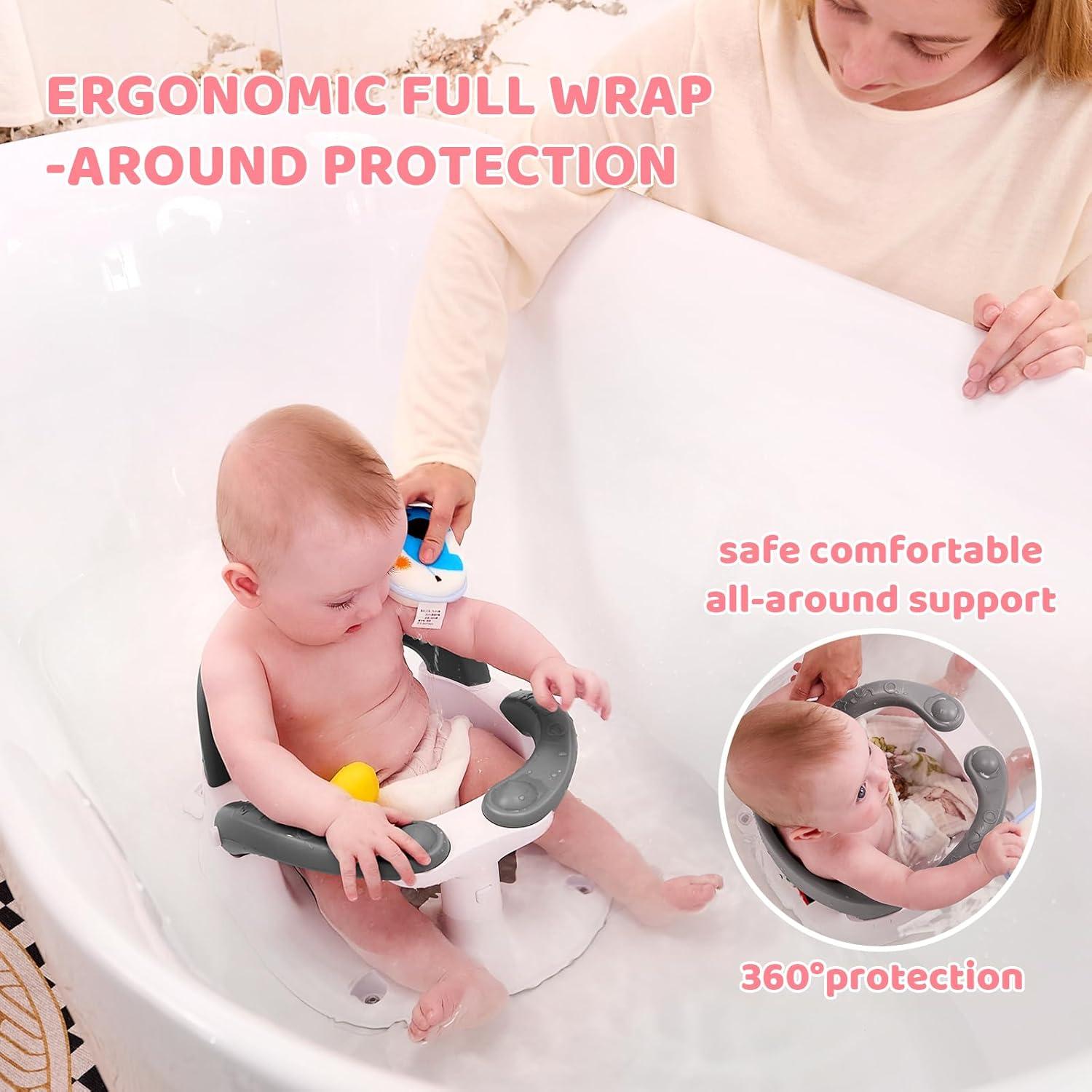 Asiento de Baño para Bebés Rosa - Con Alerta de Temperatura