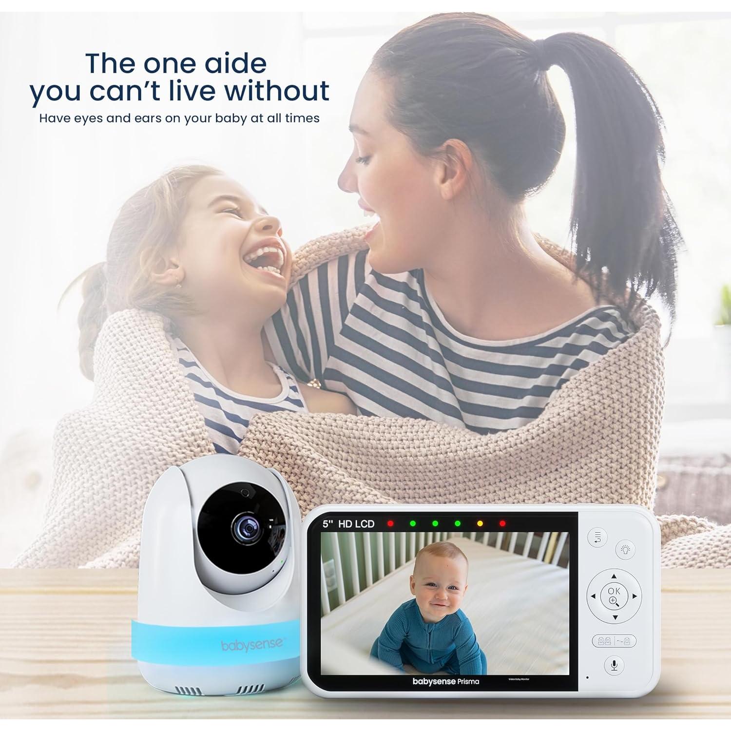 Monitor de Bebé Babysense Prisma 5" HD con Audio y Luz Nocturna