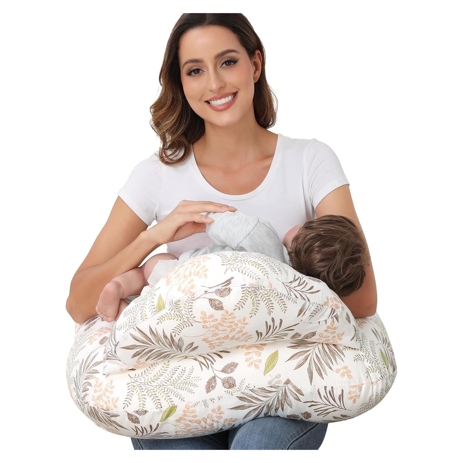 Almohada de Lactancia Lurui con Cinturón Ajustable 63x58cm