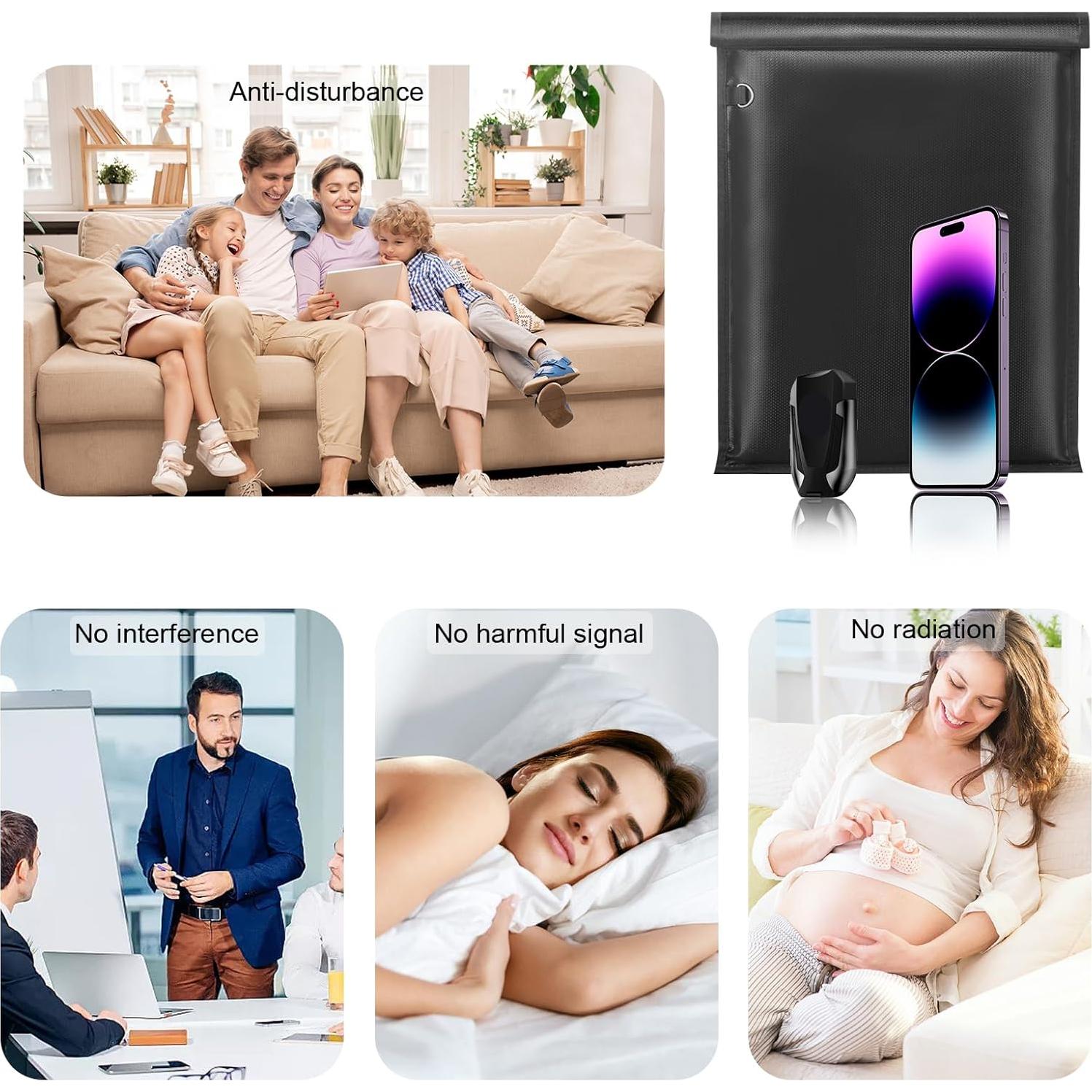 Bolsas Faraday Grandes - 5 Piezas para Laptops y Teléfonos