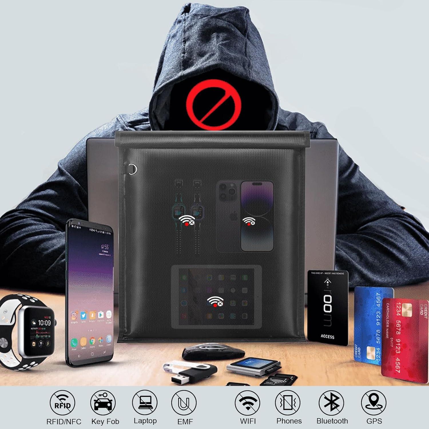 Bolsas Faraday Grandes - 5 Piezas para Laptops y Teléfonos