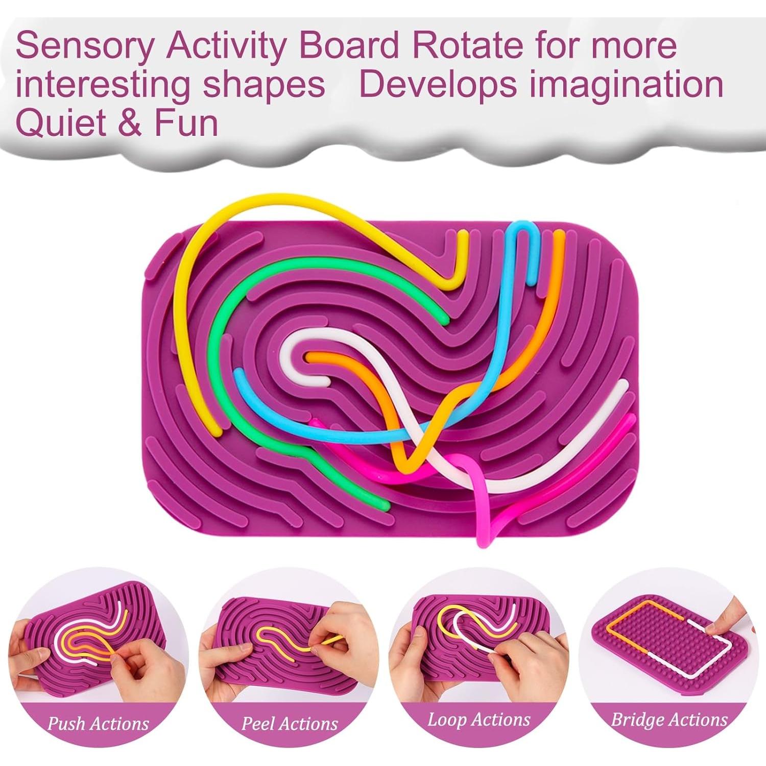 Tablero de Actividad Sensorial AGSDGAWD - Juguete Antiestrés Rectangular