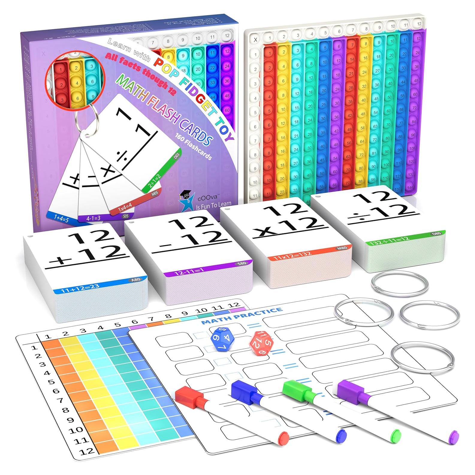 Juego Didáctico de Matemáticas Pop It DECAI - Tarjetas 4-8 Años