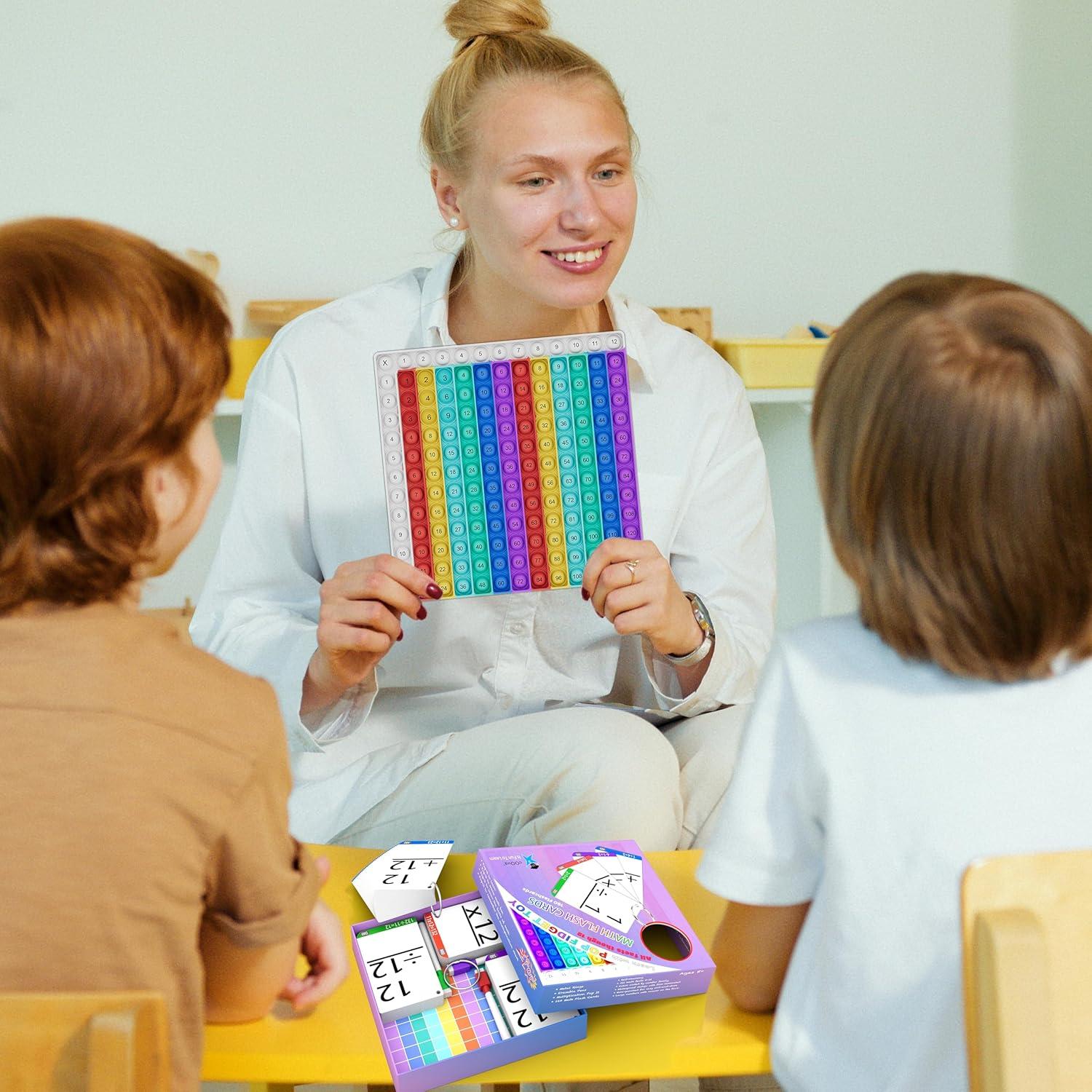 Juego Didáctico de Matemáticas Pop It DECAI - Tarjetas 4-8 Años